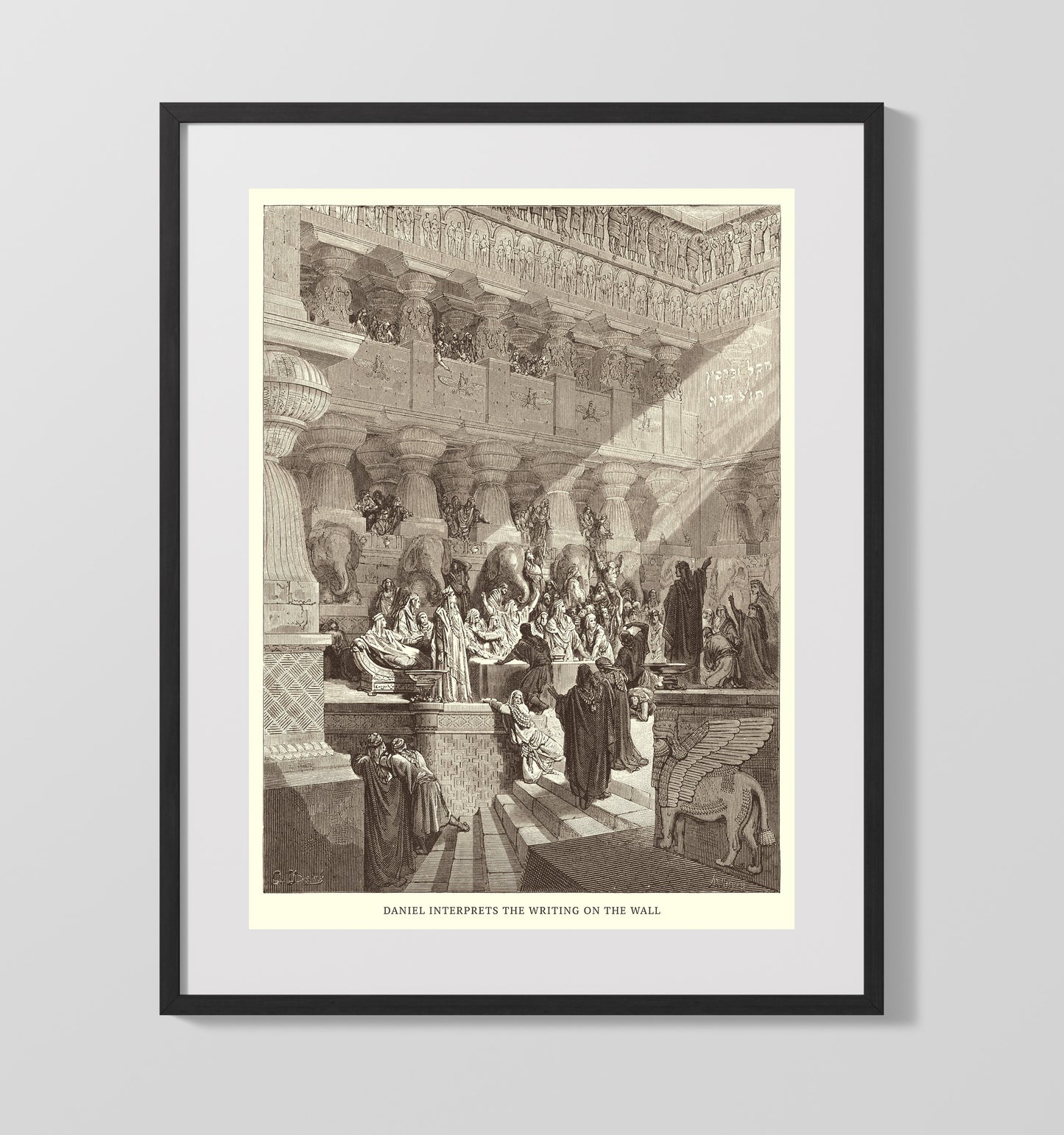 Daniel Among the Exiles Daniel 1 by Gustave Doré 16x20 Gallery Frame Bible illustration wall art