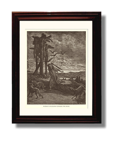 David Mourns the Death of Absalom - 2 Samuel 18:33 - Doré - 8x10 Beveled Frame