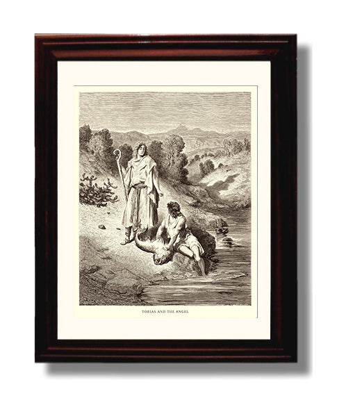 Ezra Reads the Law to the People - Nehemiah 8:1-8 - Doré - 8x10 Beveled Frame