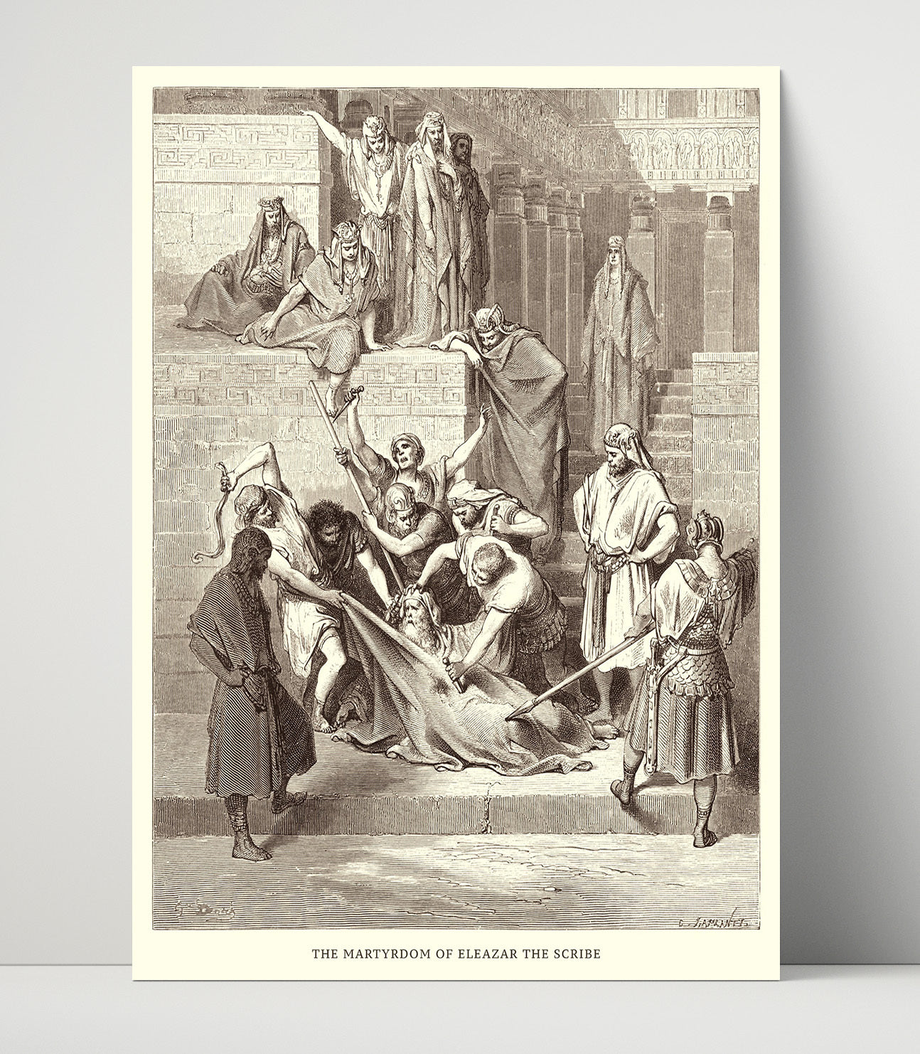 Heliodorus Is Cast Down 2 Maccabees 3-24-28 Dore Bible Illustration Wall Art 16x20 Unframed Print wall art print