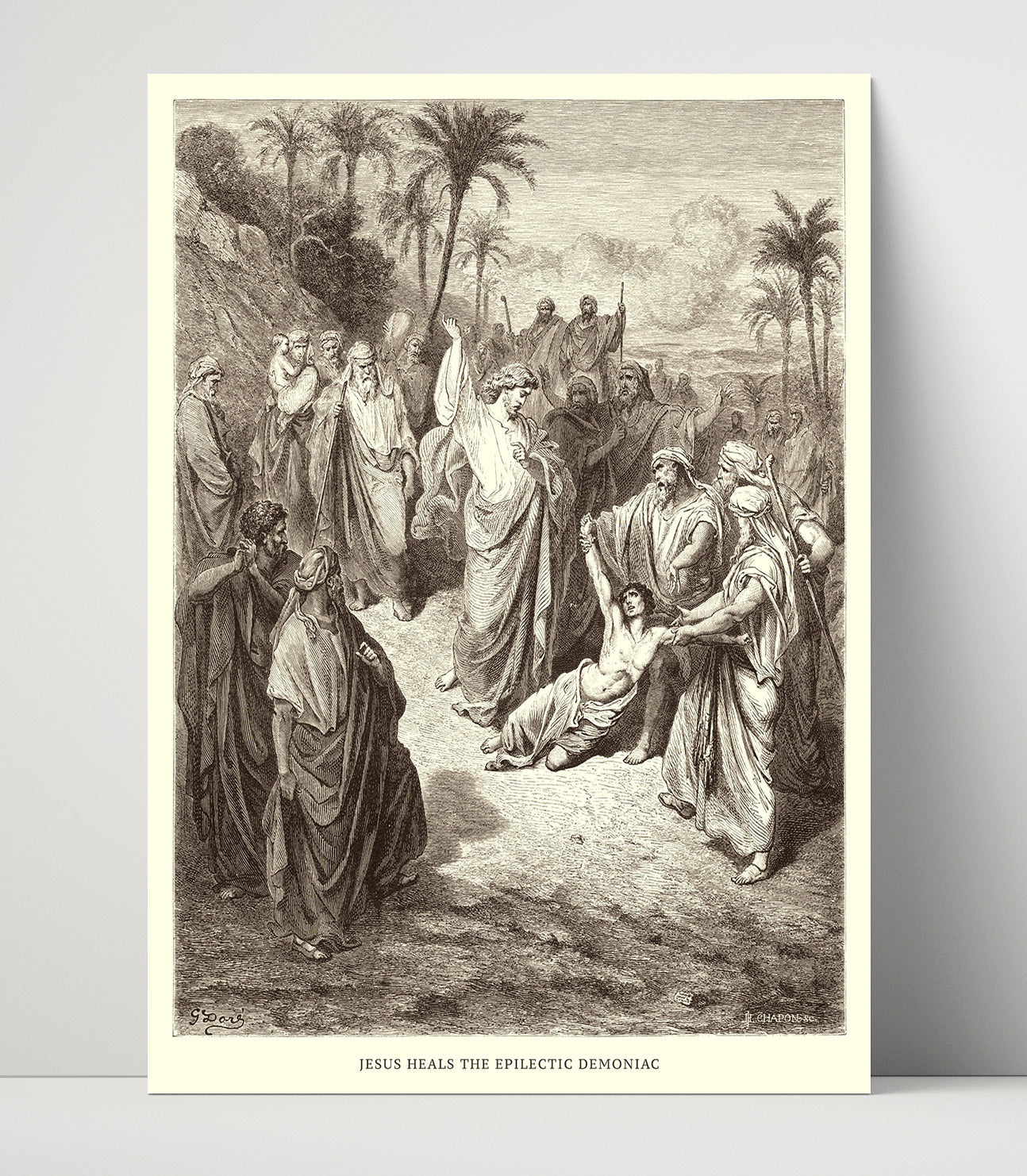 Herods Daughter Receives the Head of John the Baptist Matthew 14:6-11 Dore Bible Illustration Wall Art 16x20 Unframed Print wall art print