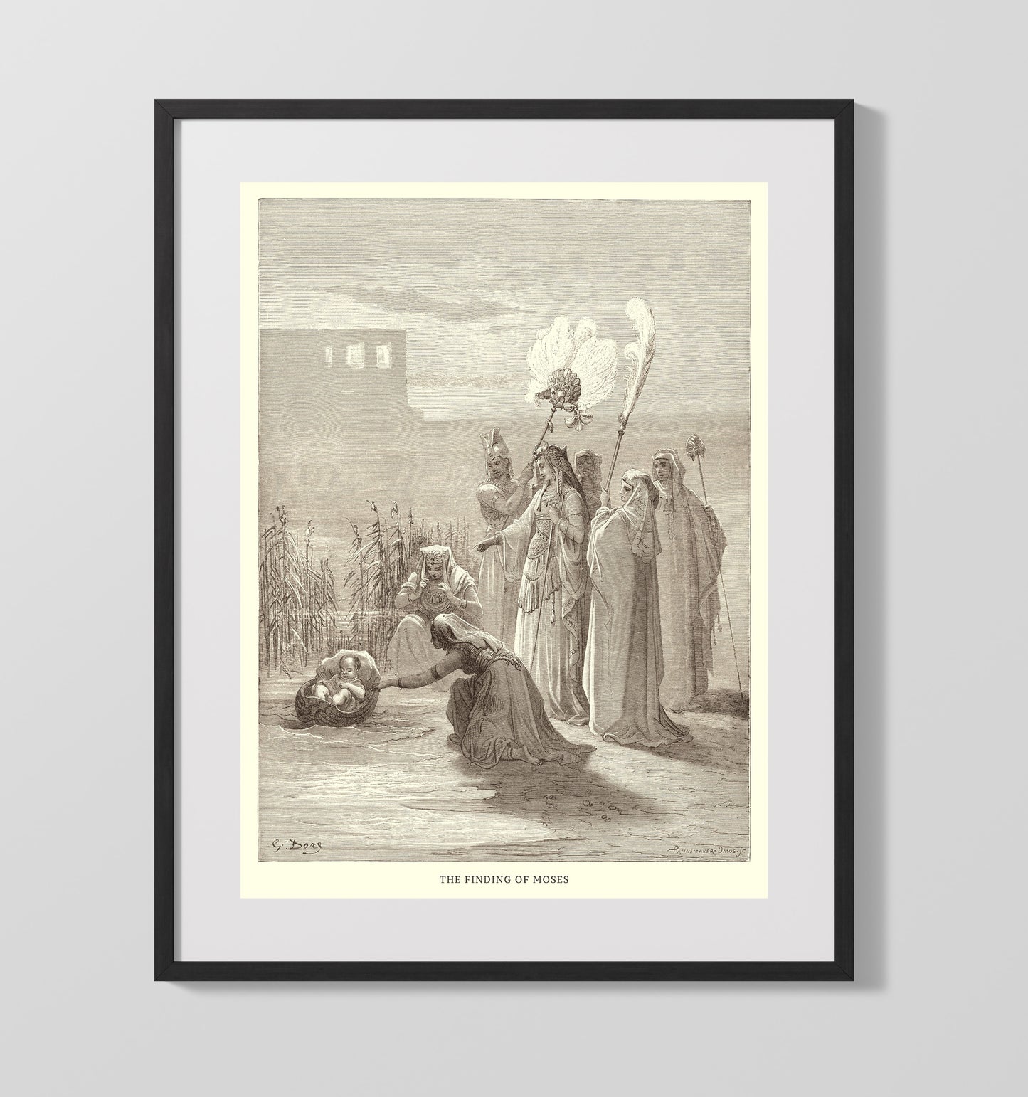 Jacob Goes to Egypt Genesis 46:1-7 by Gustave Doré 16x20 Gallery Frame Bible illustration wall art