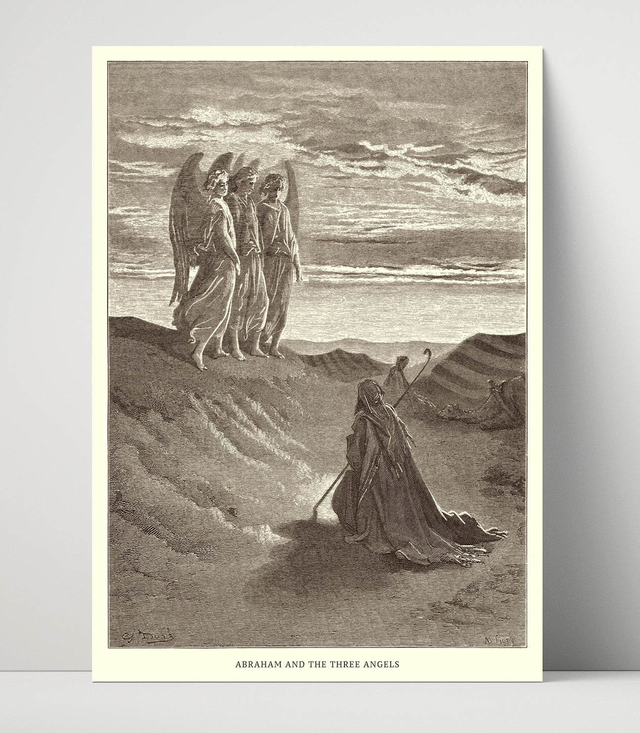 Jacobs Dream Genesis 28:10-22 Dore Bible Illustration Wall Art 16x20 Unframed Print wall art print