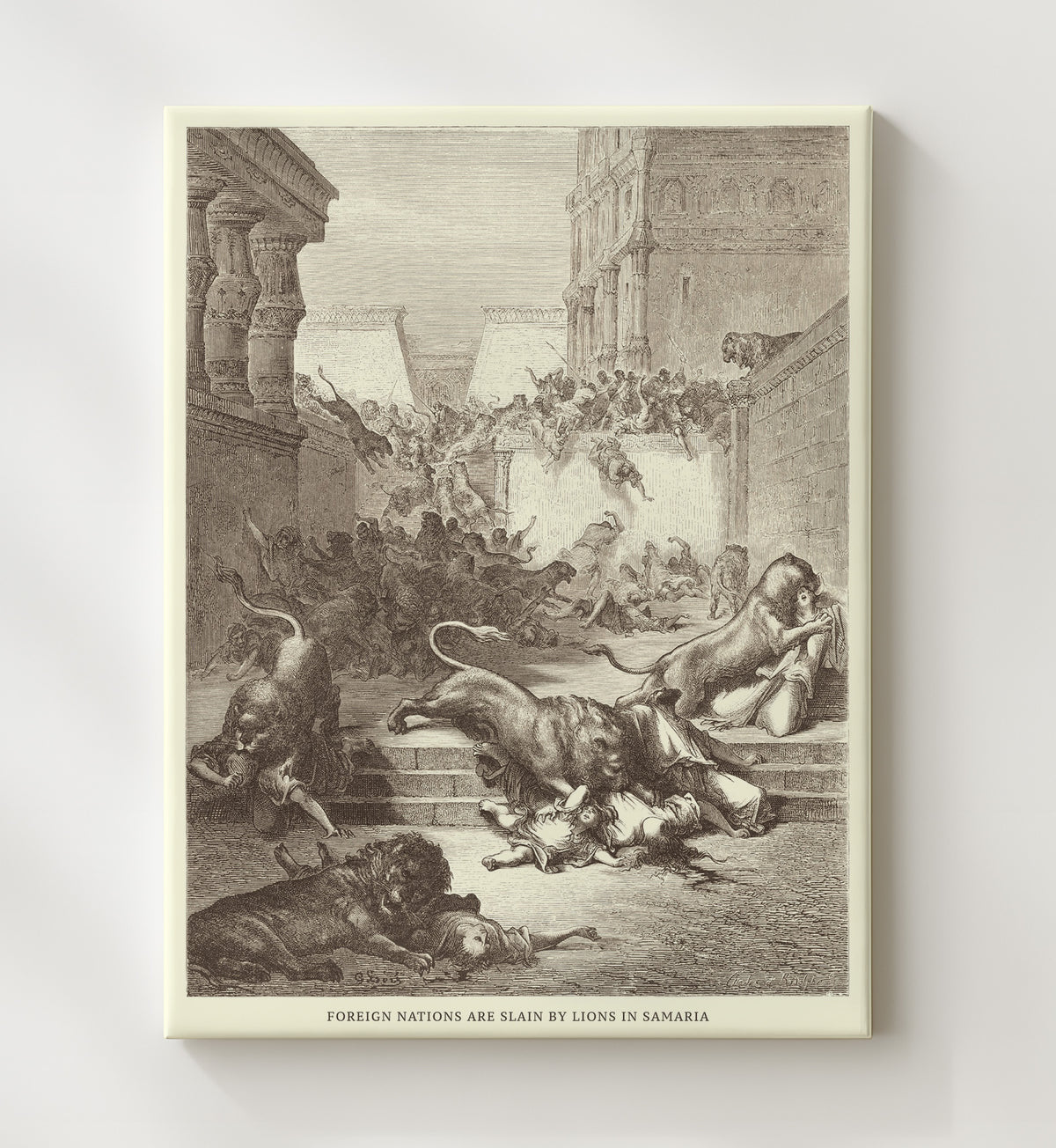 Jehu's Companions Find Jezebel's Remains - 2 Kings 9:34-37 - Doré - 20x24 Canvas