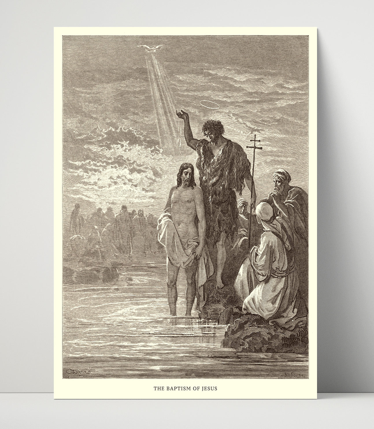 Jesus Ascends to Heaven Acts 1:9-11 Dore Bible Illustration Wall Art 16x20 Unframed Print wall art print