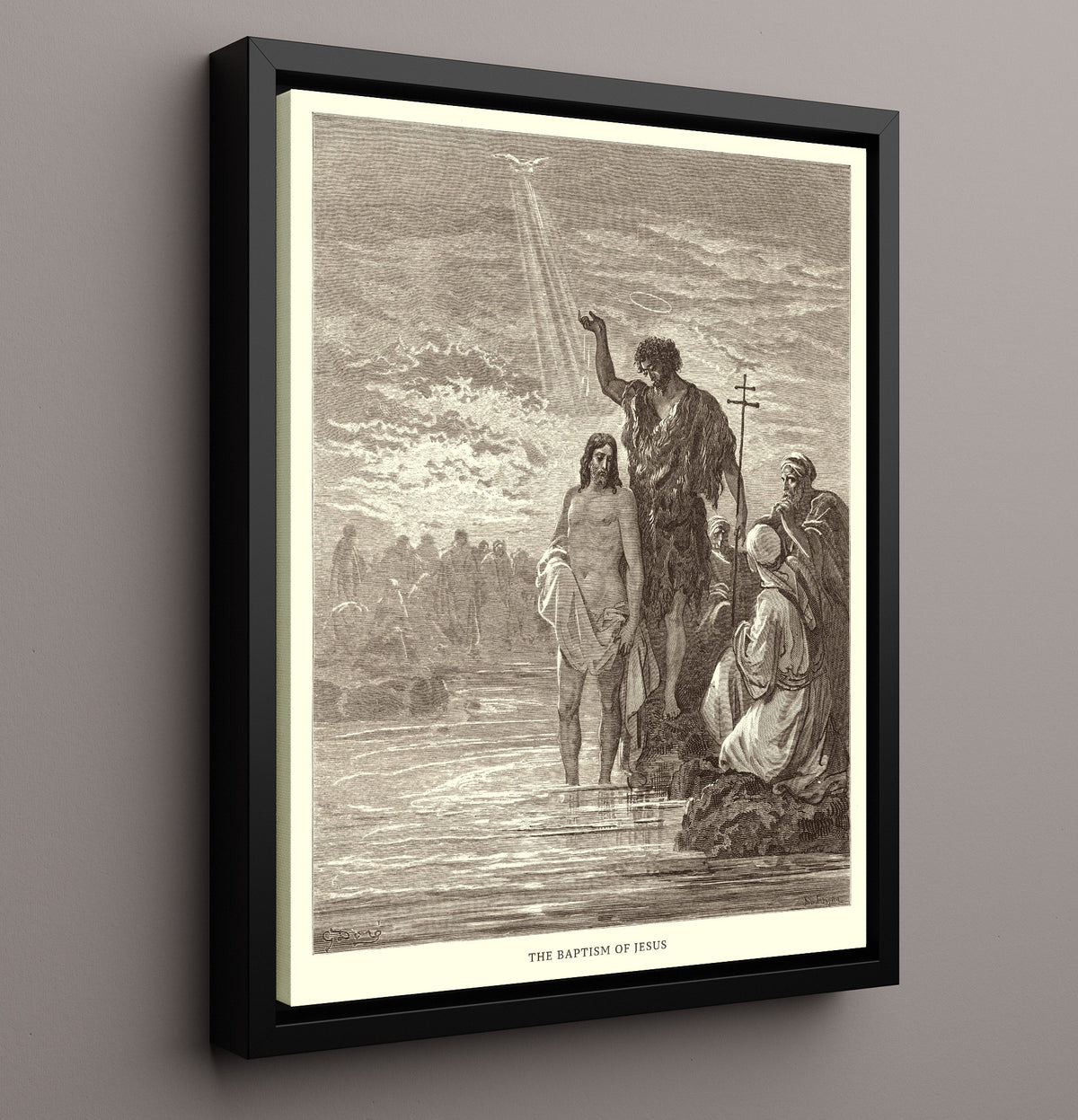 Jesus Ascends to Heaven - Acts 1:9-11 - Doré - 16x20 Framed Canvas