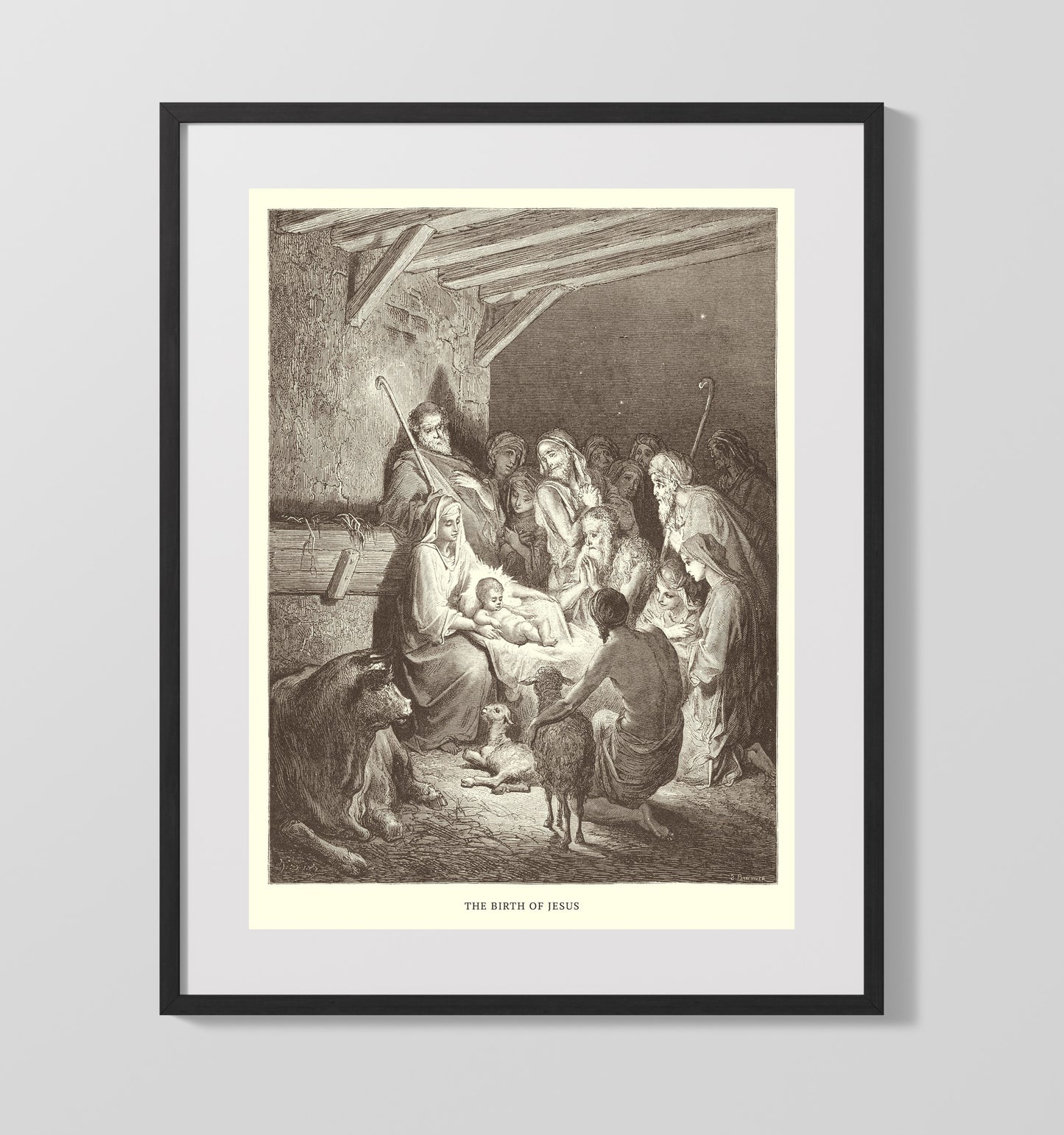 Jesus' Body Is Removed from the Cross John 19:38-42 by Gustave Doré 16x20 Gallery Frame Bible illustration wall art