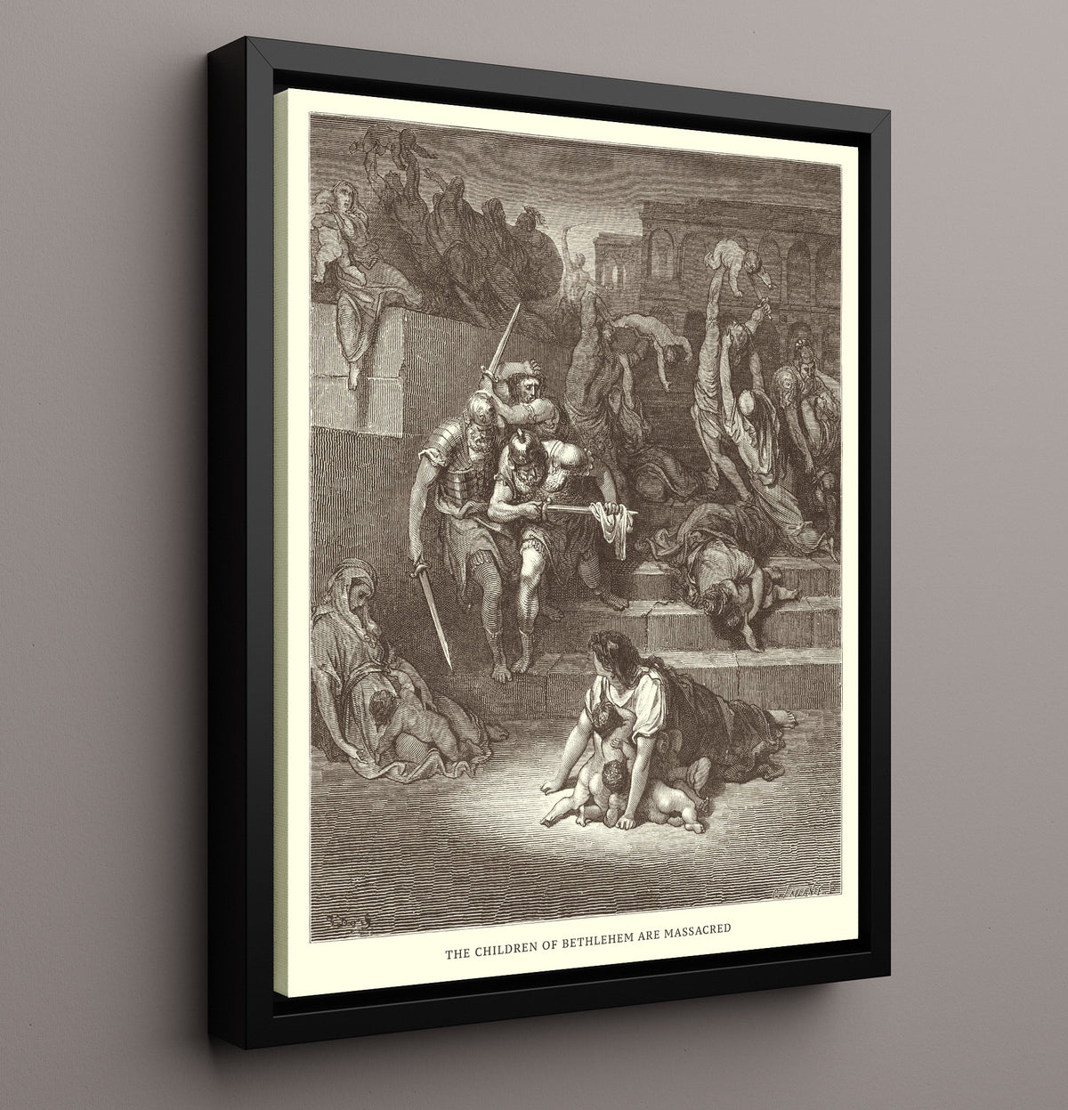 Jesus Enters into Jerusalem - Matthew 21:1-11 - Doré - 16x20 Framed Canvas