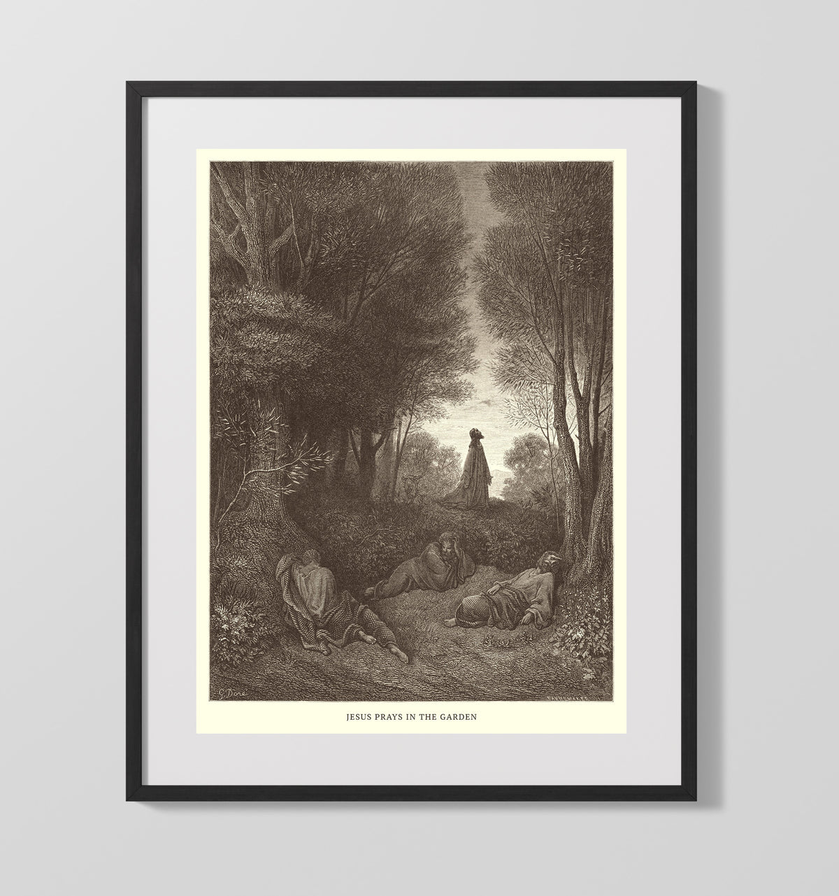Jesus Heals the Epileptic Demoniac Matthew 17:14-18 by Gustave Doré 16x20 Gallery Frame Bible illustration wall art