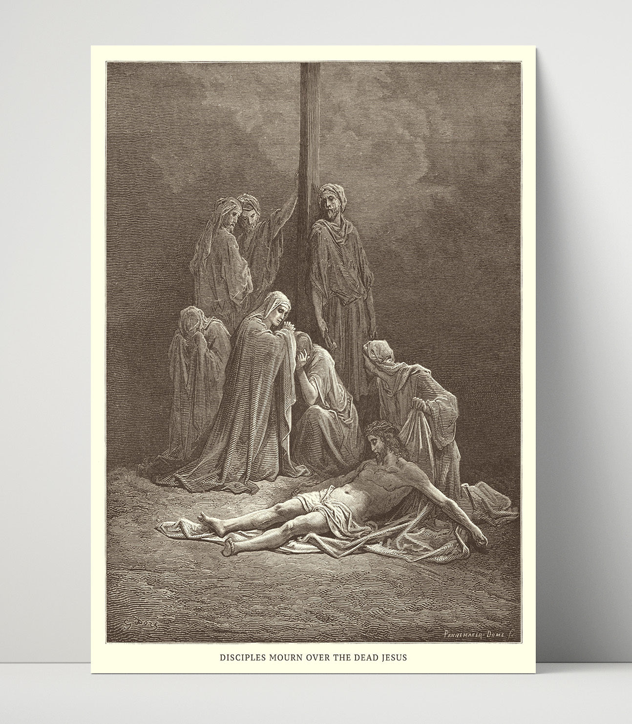 Jesus Is Buried in the Tomb Matthew 27:57-61 Dore Bible Illustration Wall Art 16x20 Unframed Print wall art print
