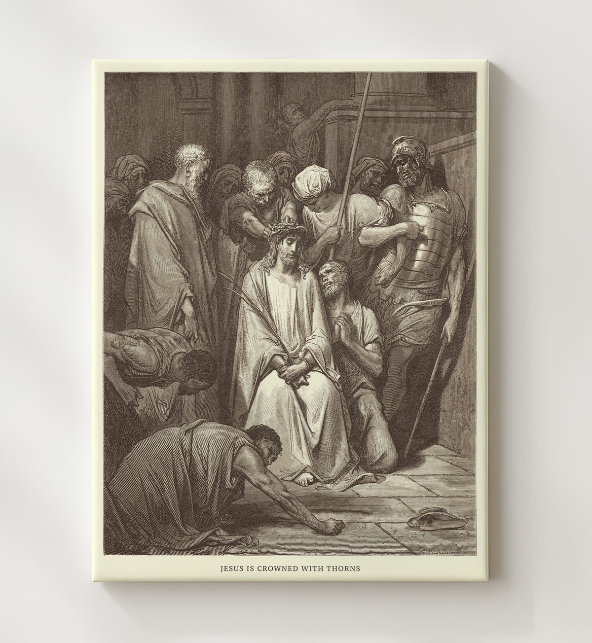 Jesus Is Crowned with Thorns - Matthew 27:27-31 - Doré - 20x24 Canvas