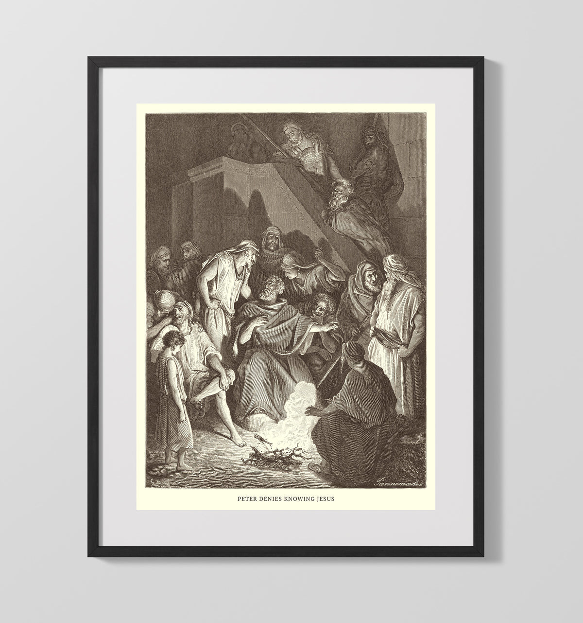 Jesus Is Presented to the People John 19:4-16 by Gustave Doré 16x20 Gallery Frame Bible illustration wall art