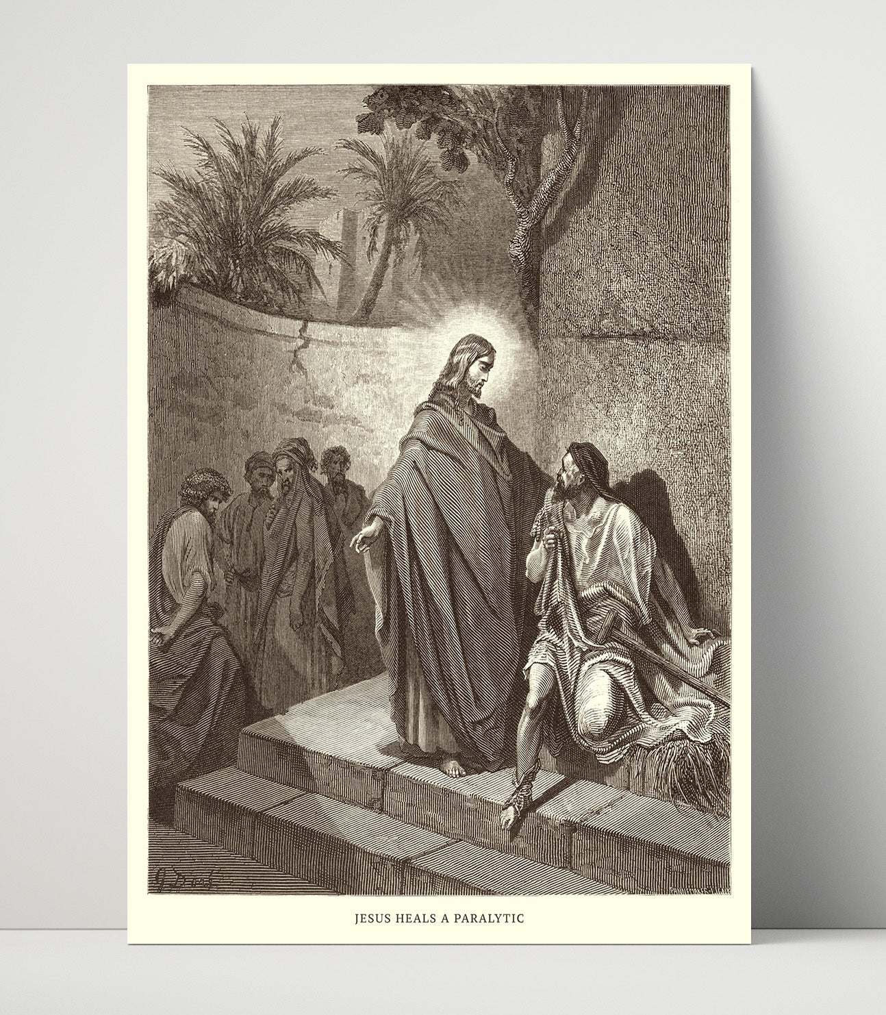Jesus Prays in the Garden Matthew 26:36-46 Dore Bible Illustration Wall Art 16x20 Unframed Print wall art print