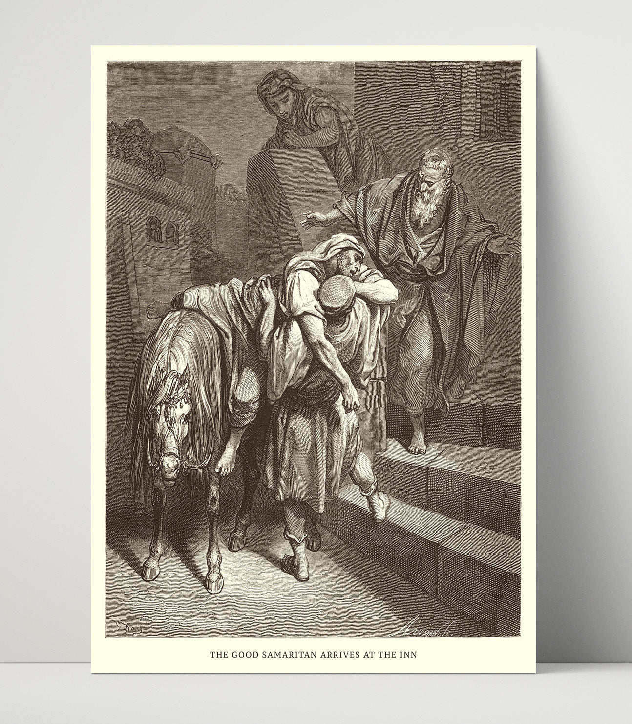 Jesus Preaches to the Multitude Matthew 5:7 Dore Bible Illustration Wall Art 16x20 Unframed Print wall art print