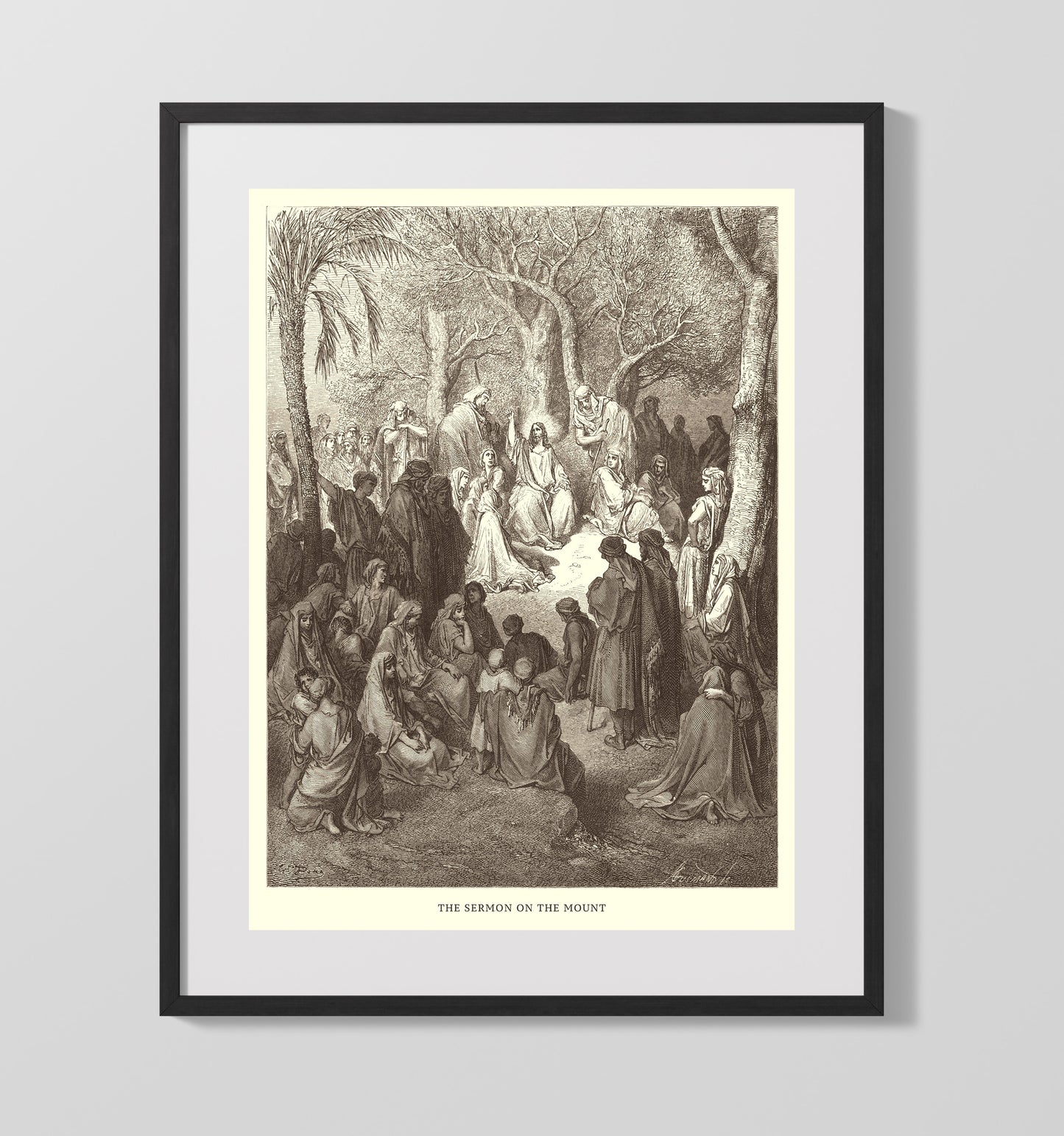 Jesus Replies About the Tribute Money Matthew 22:15-22 by Gustave Doré 16x20 Gallery Frame Bible illustration wall art