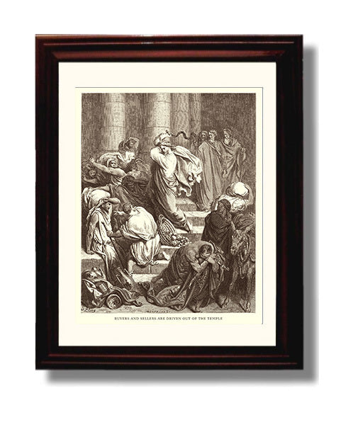 Jesus and the Woman Taken in Adultery - John 8:1-11 - Doré - 8x10 Beveled Frame