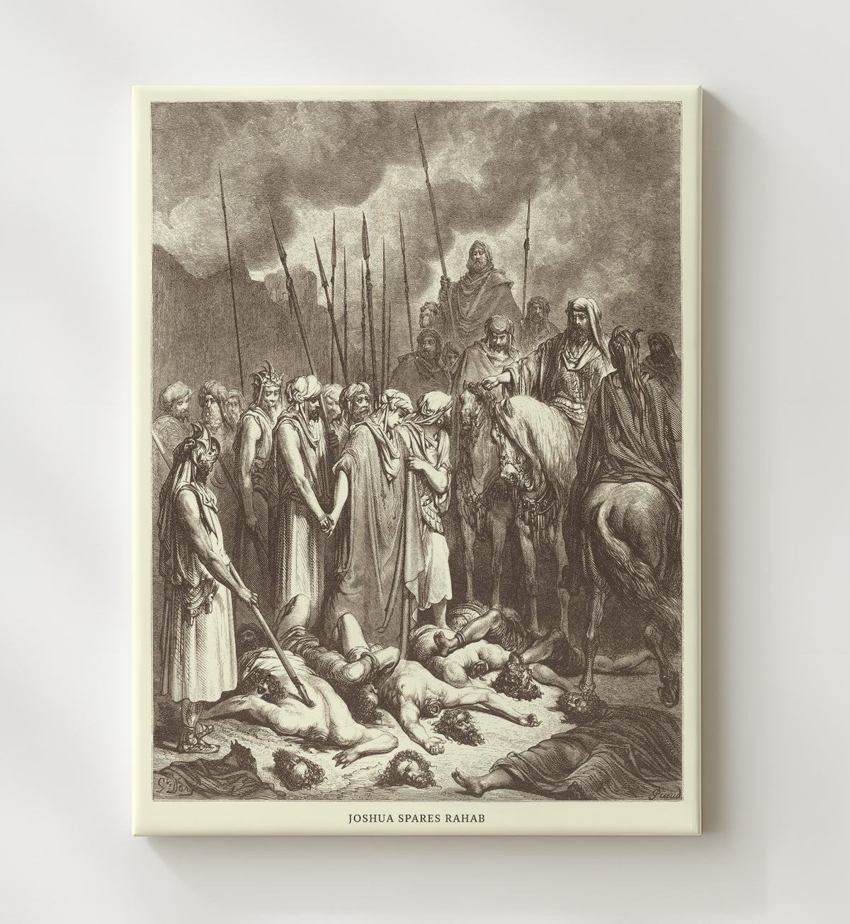 Joshua Spares Rahab - Joshua 6:22-25 - Doré - 20x24 Canvas