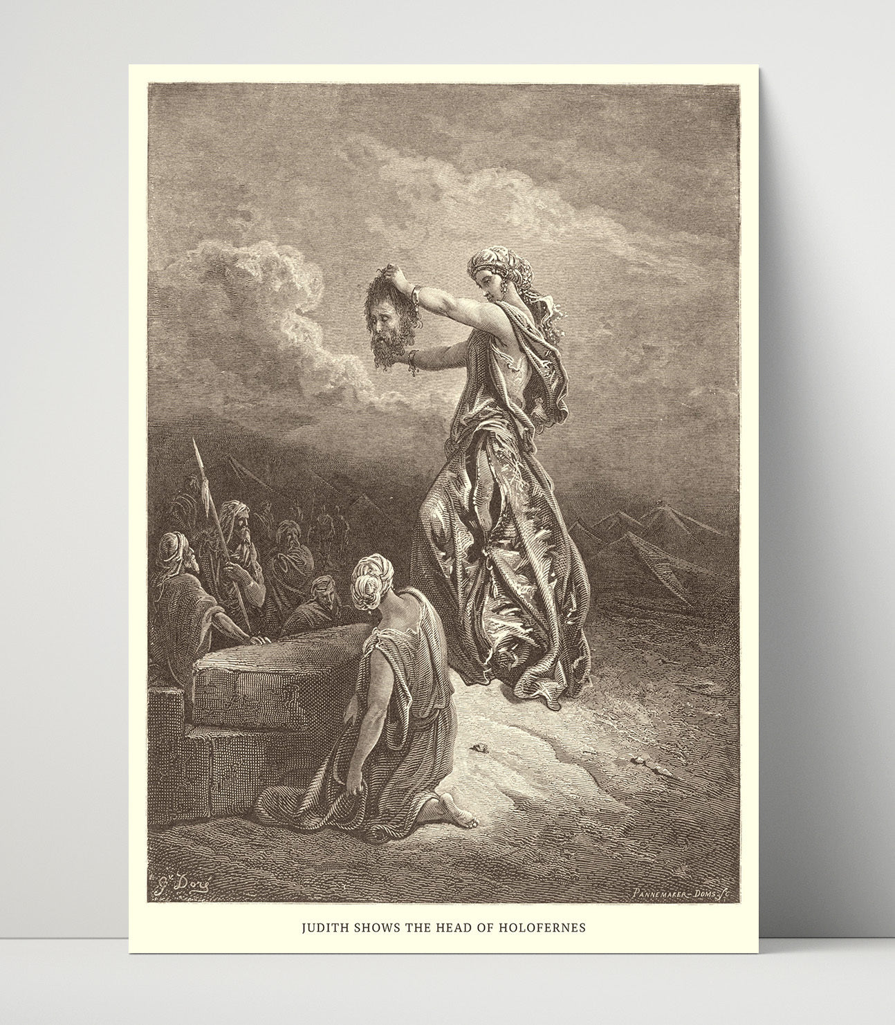 Judith and Holofernes Judith 13-1-10 Dore Bible Illustration Wall Art 16x20 Unframed Print wall art print