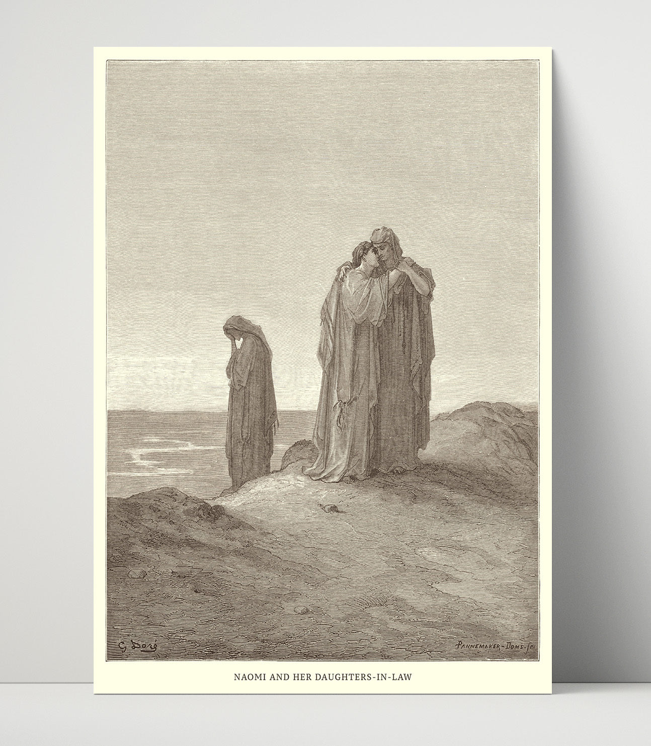 Naomi and Her Daughters-in-Law Ruth 1:14 Dore Bible Illustration Wall Art 16x20 Unframed Print wall art print