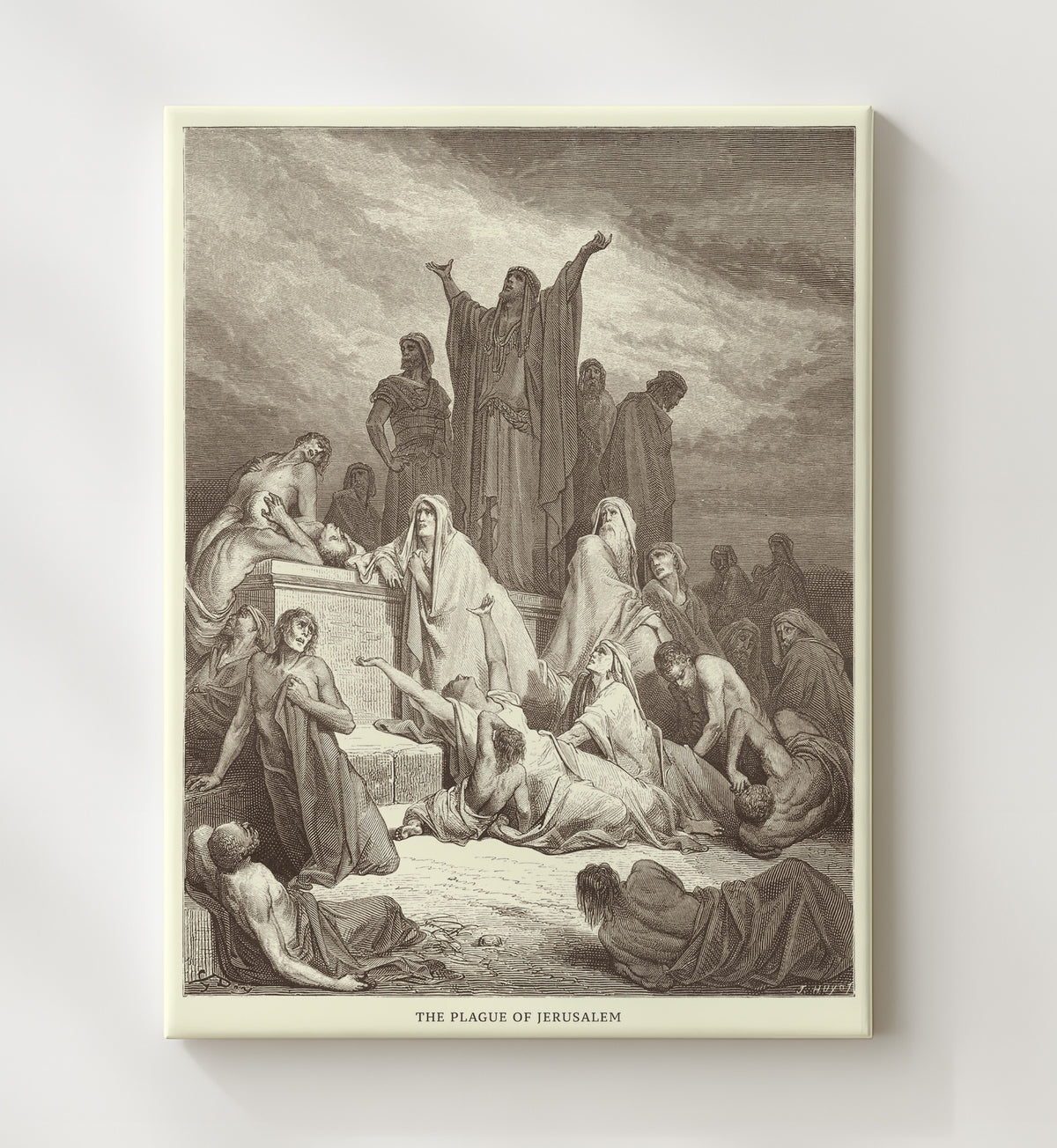 Nehemiah Views the Ruins of Jerusalem's Walls - Nehemiah 2:11-15 - Doré - 20x24 Canvas