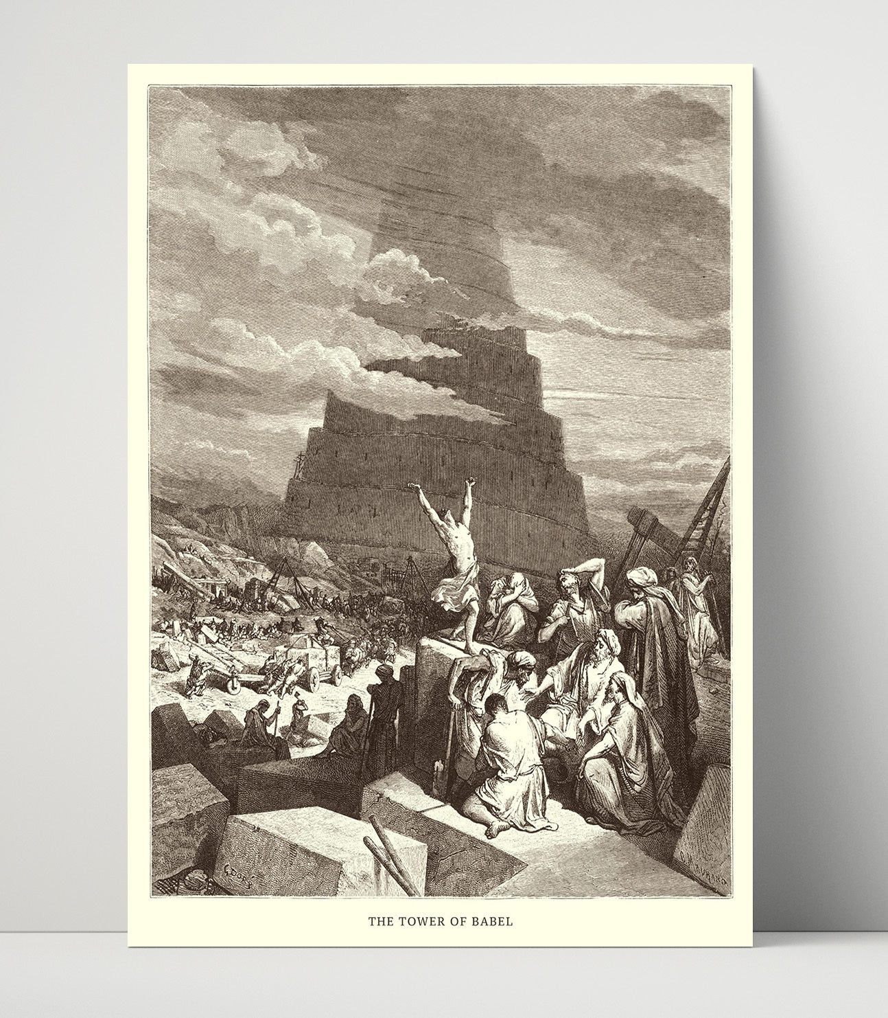 Noah Curses Ham and Canaan Genesis 9:20-27 Dore Bible Illustration Wall Art 16x20 Unframed Print wall art print