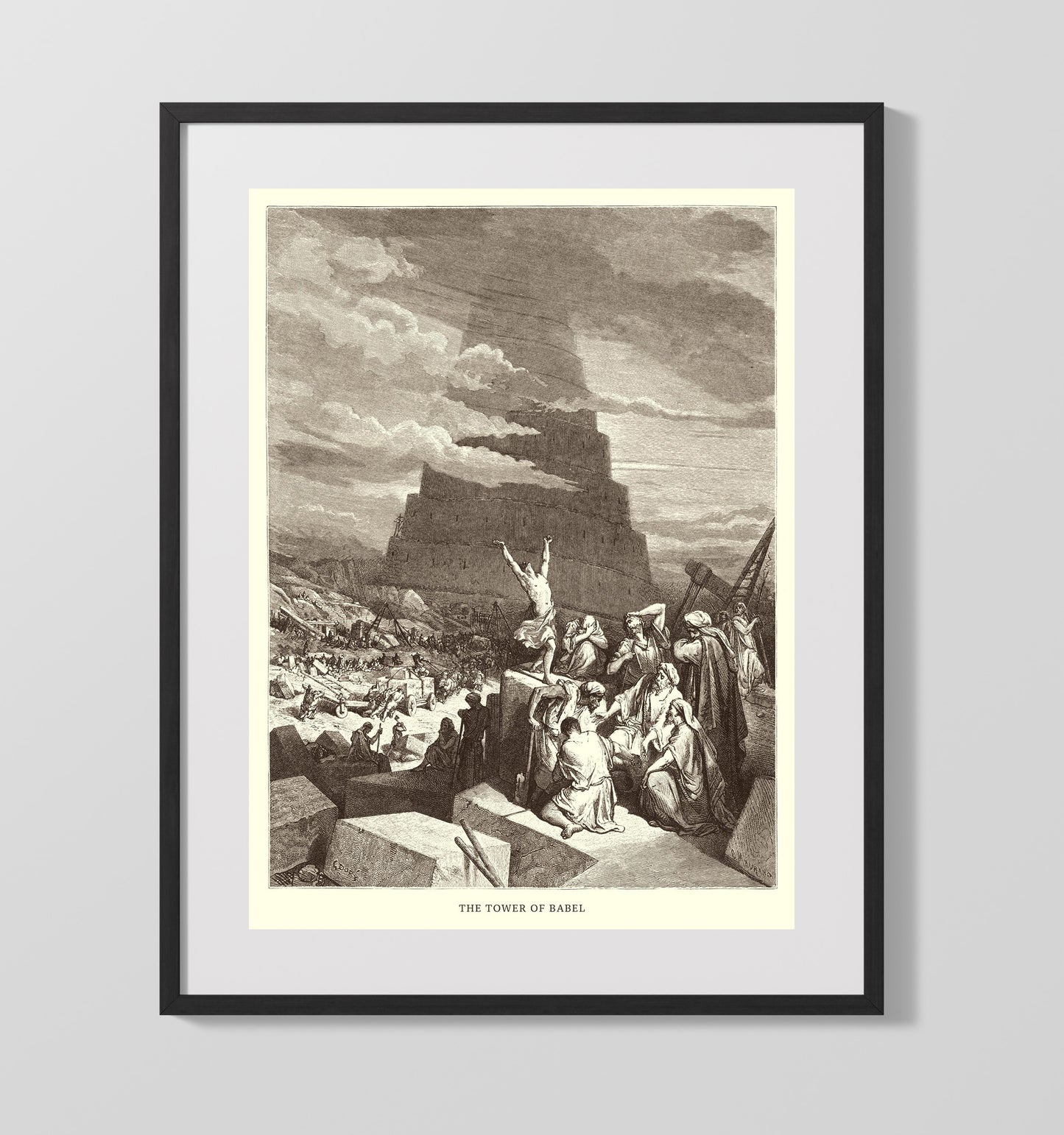 Noah Curses Ham and Canaan Genesis 9:20-27 by Gustave Doré 16x20 Gallery Frame Bible illustration wall art