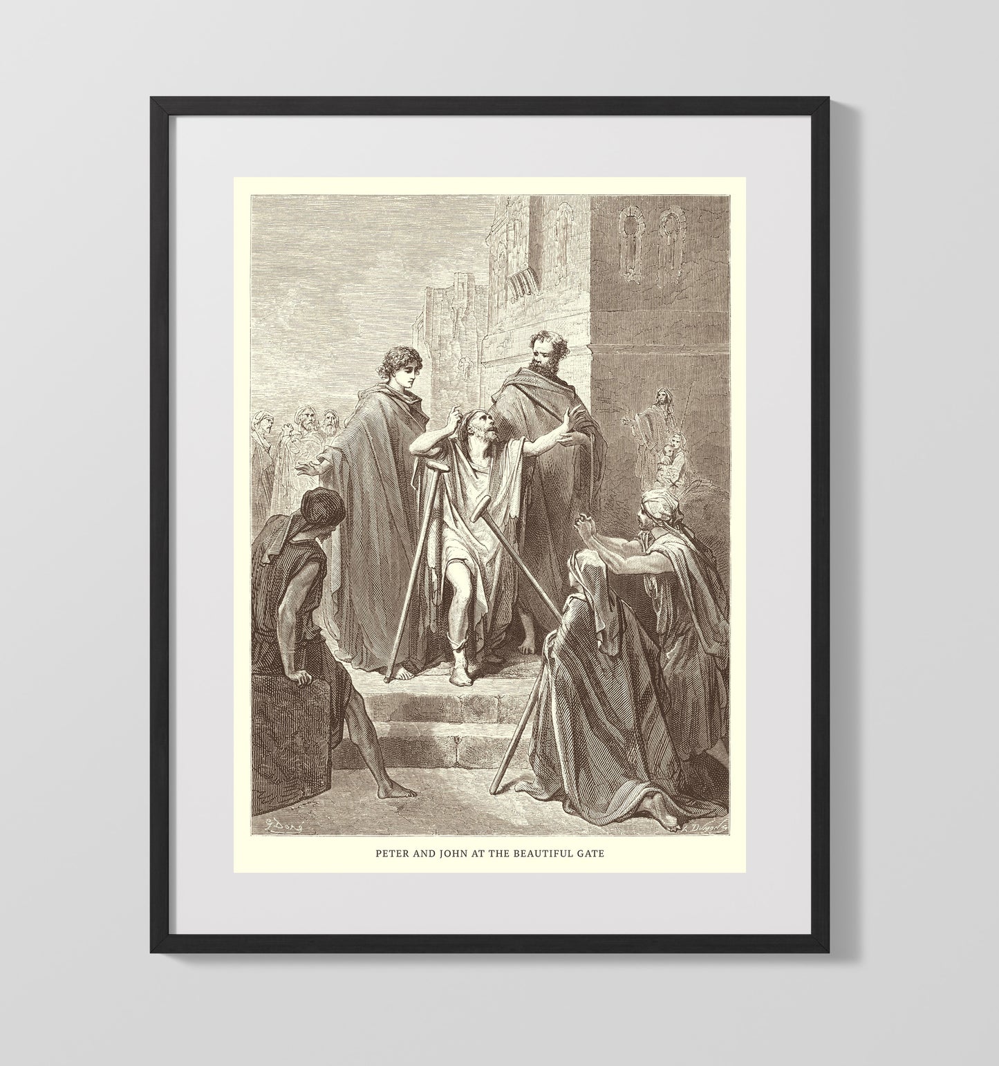 Paul Is Shipwrecked Acts 27:27-44 by Gustave Doré 16x20 Gallery Frame Bible illustration wall art