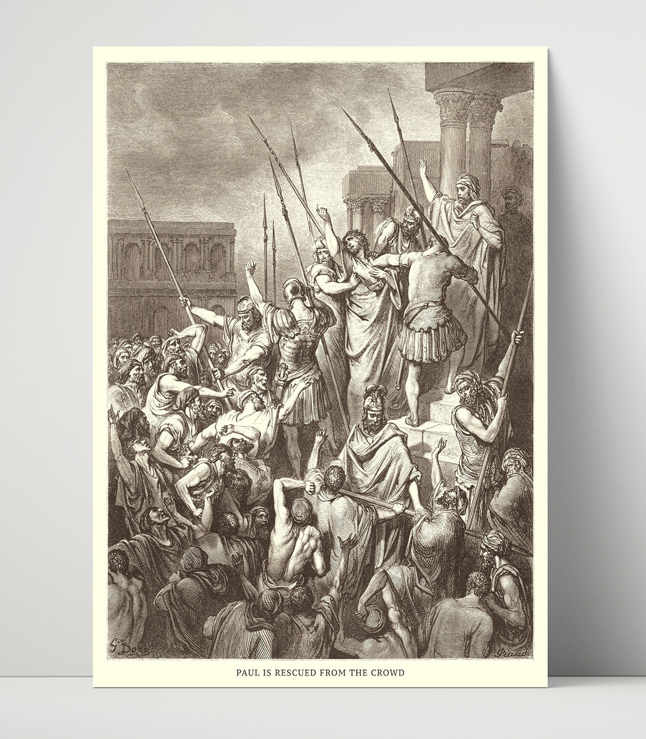 Paul Preaches at Ephesus Acts 19 Dore Bible Illustration Wall Art 16x20 Unframed Print wall art print