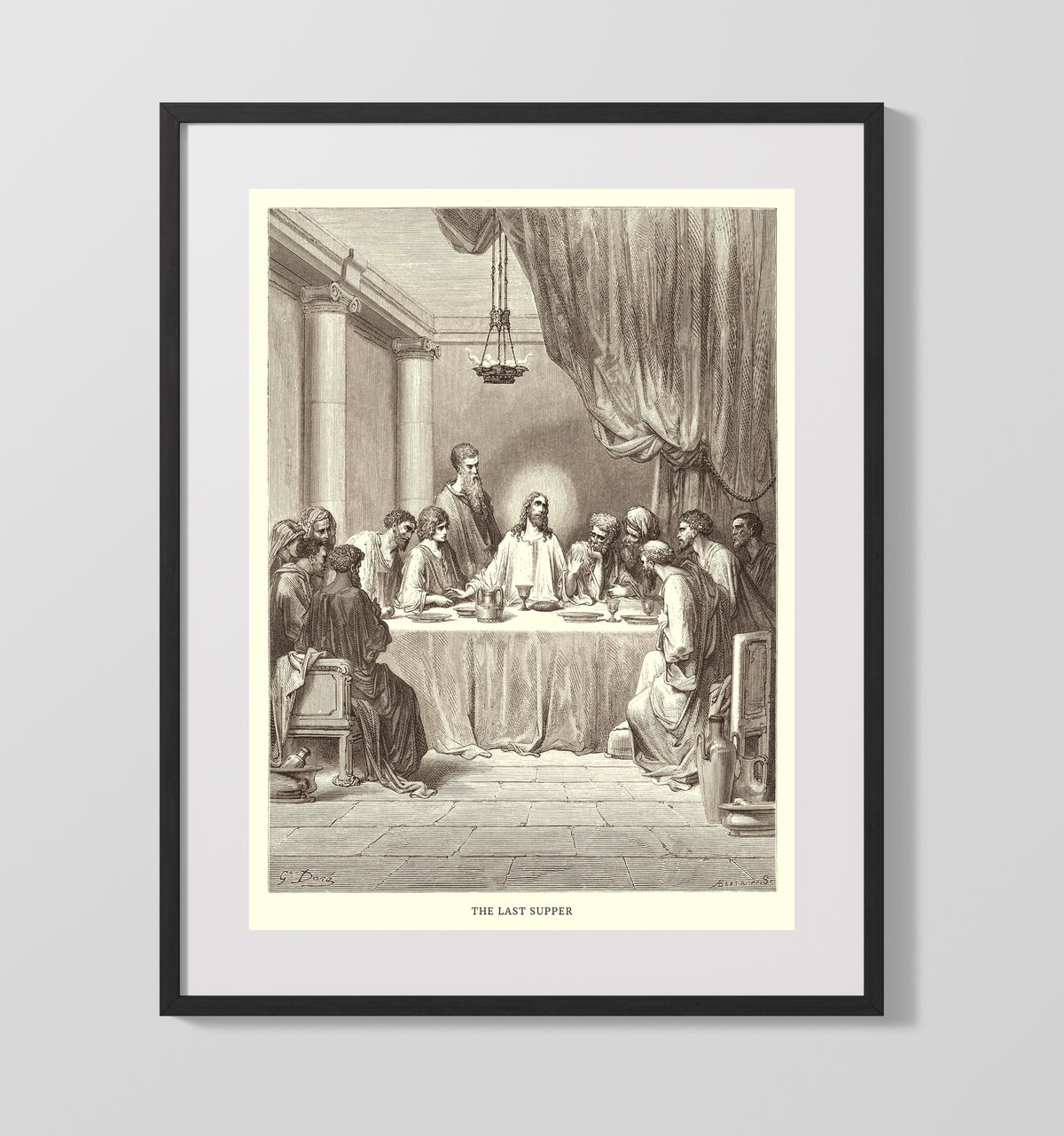 Peter Denies Knowing Jesus Luke 22:54-62 by Gustave Doré 16x20 Gallery Frame Bible illustration wall art