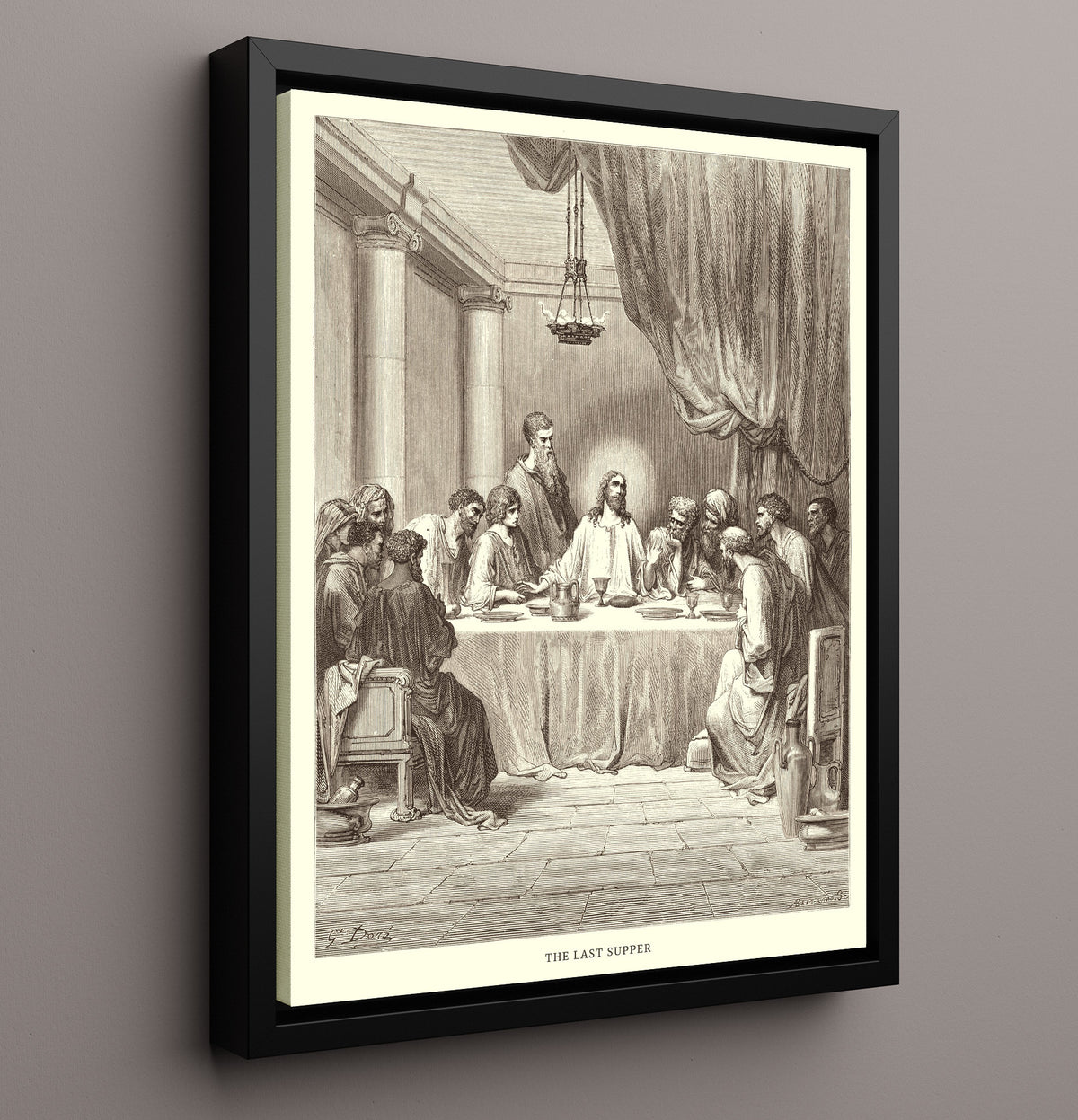 Peter Denies Knowing Jesus - Luke 22:54-62 - Doré - 16x20 Framed Canvas
