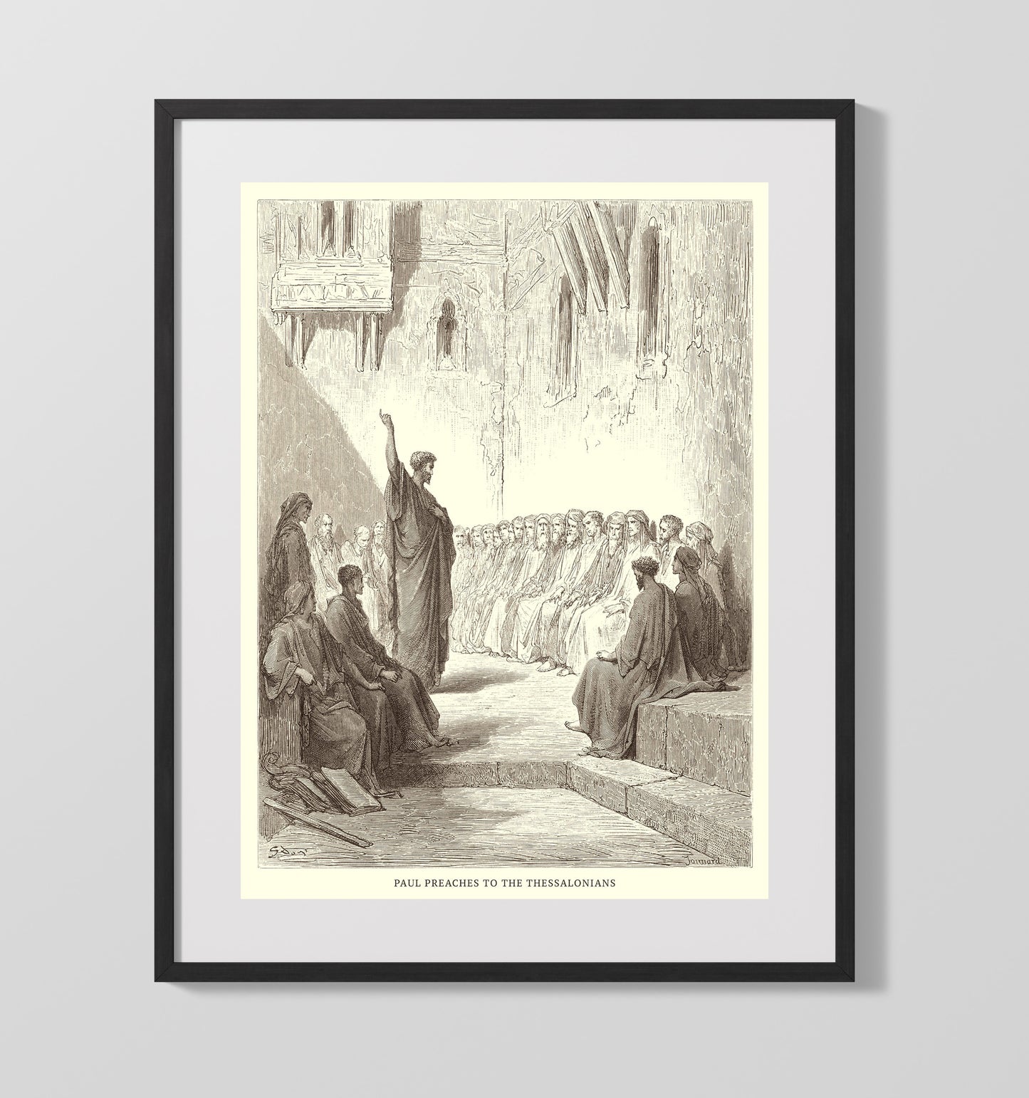 Peter Is Delivered from Prison Acts 12:1-19 by Gustave Doré 16x20 Gallery Frame Bible illustration wall art