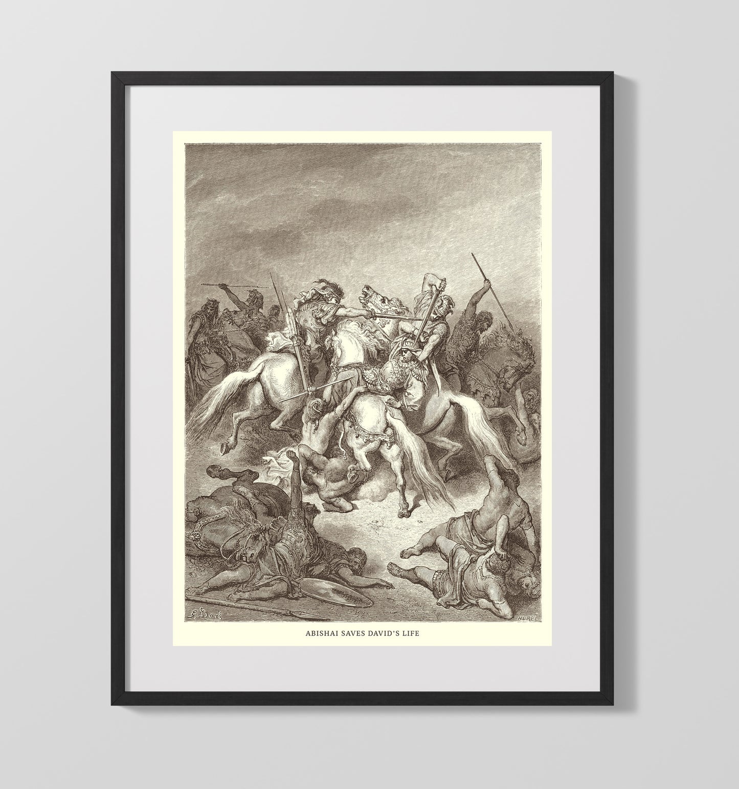 Rizpah's Kindness Toward the Dead 2 Samuel 21:10 by Gustave Doré 16x20 Gallery Frame Bible illustration wall art