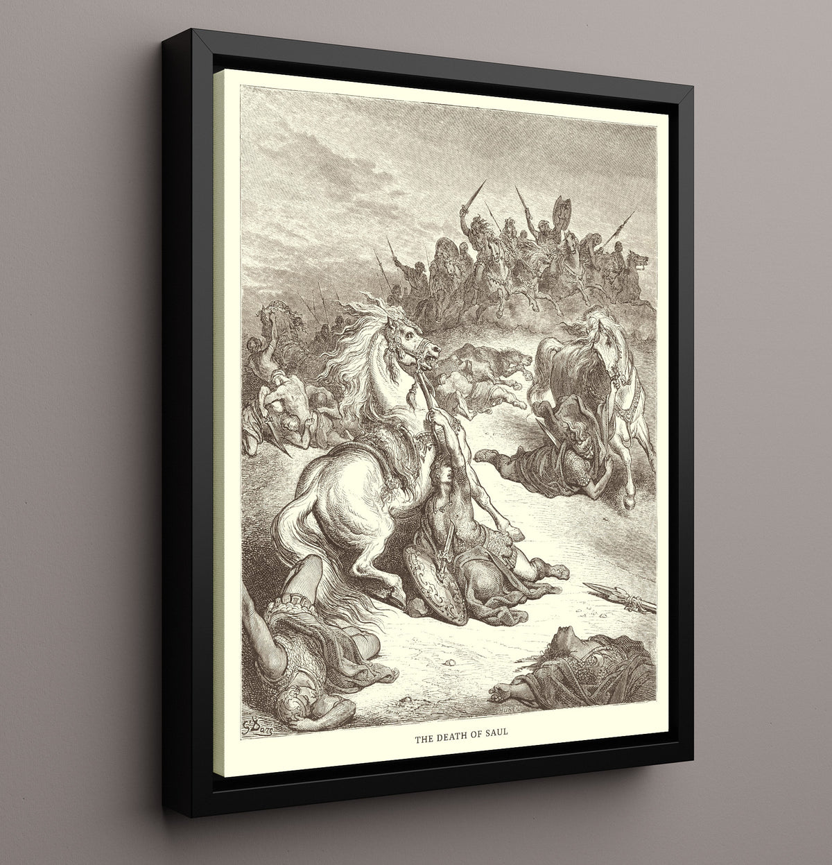 Saul and the Witch of Endor - 1 Samuel 28:7-20 - Doré - 16x20 Framed Canvas