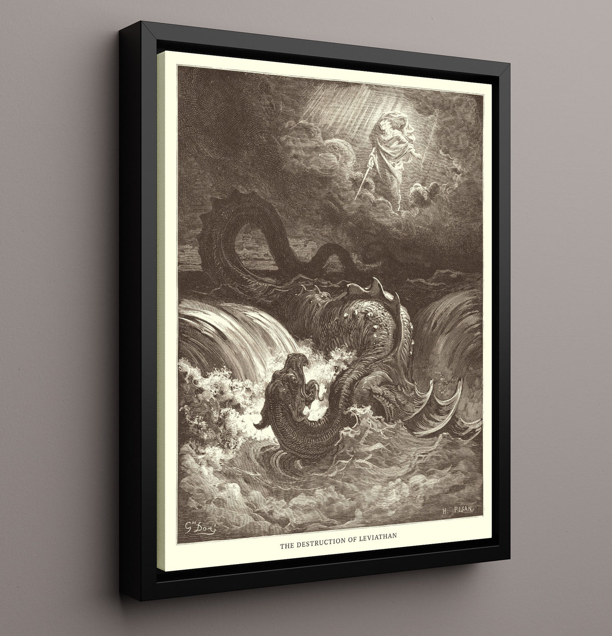 Shadrach, Meshach and Abednego in the Furnace - Daniel 3:19-27 - Doré - 16x20 Framed Canvas
