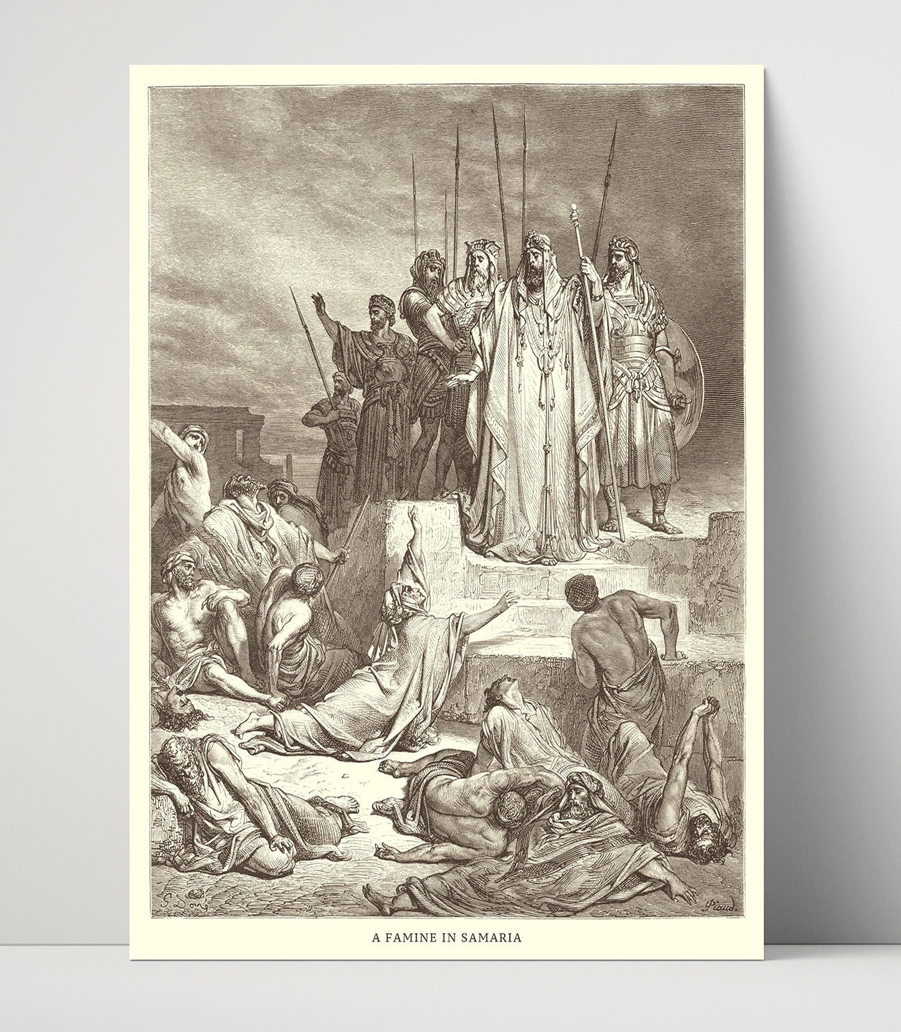 Some Children Are Destroyed by Bears 2 Kings 2:23-25 Dore Bible Illustration Wall Art 16x20 Unframed Print wall art print