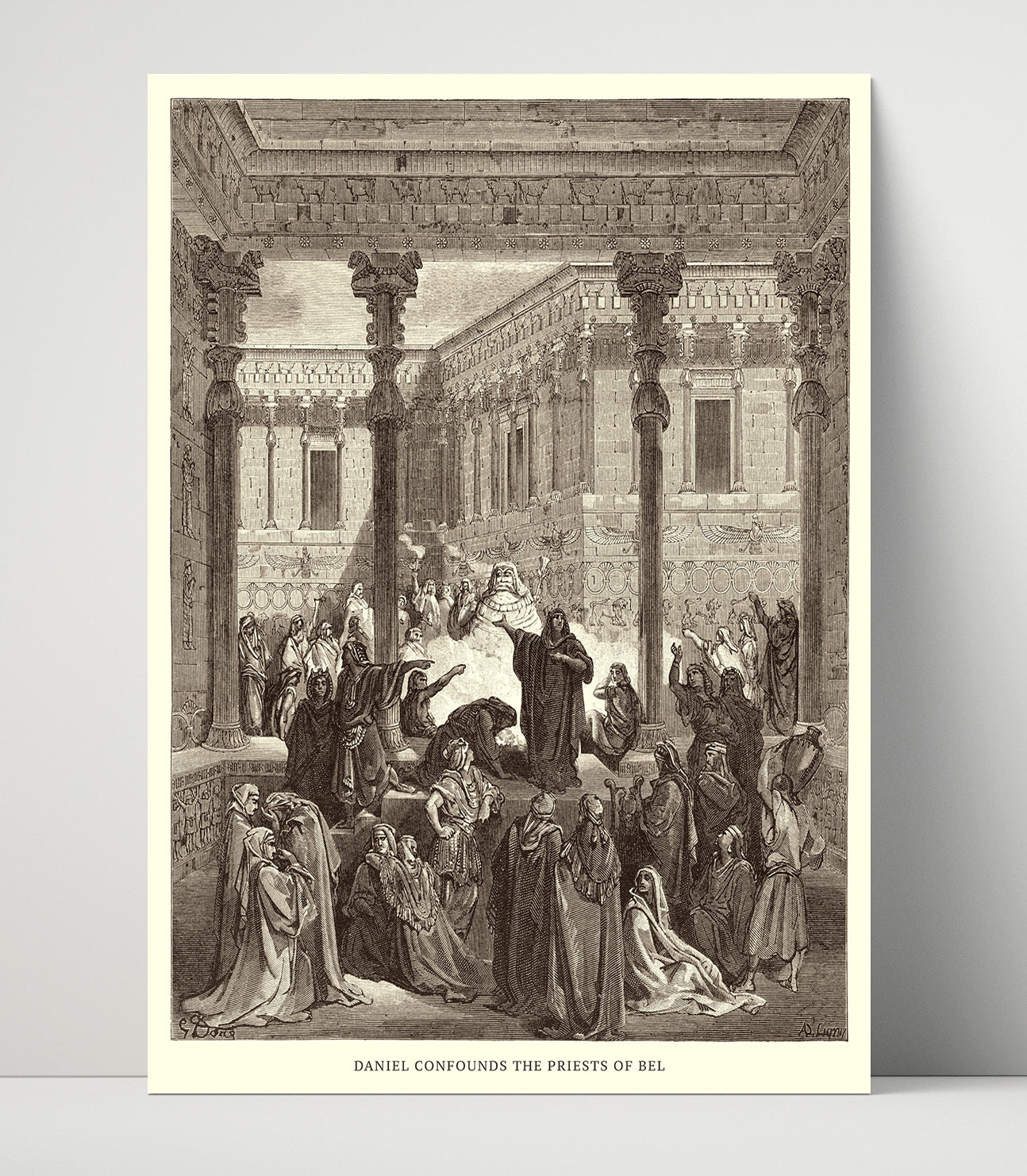 Susanna in the Bath Daniel 13 Dore Bible Illustration Wall Art 16x20 Unframed Print wall art print