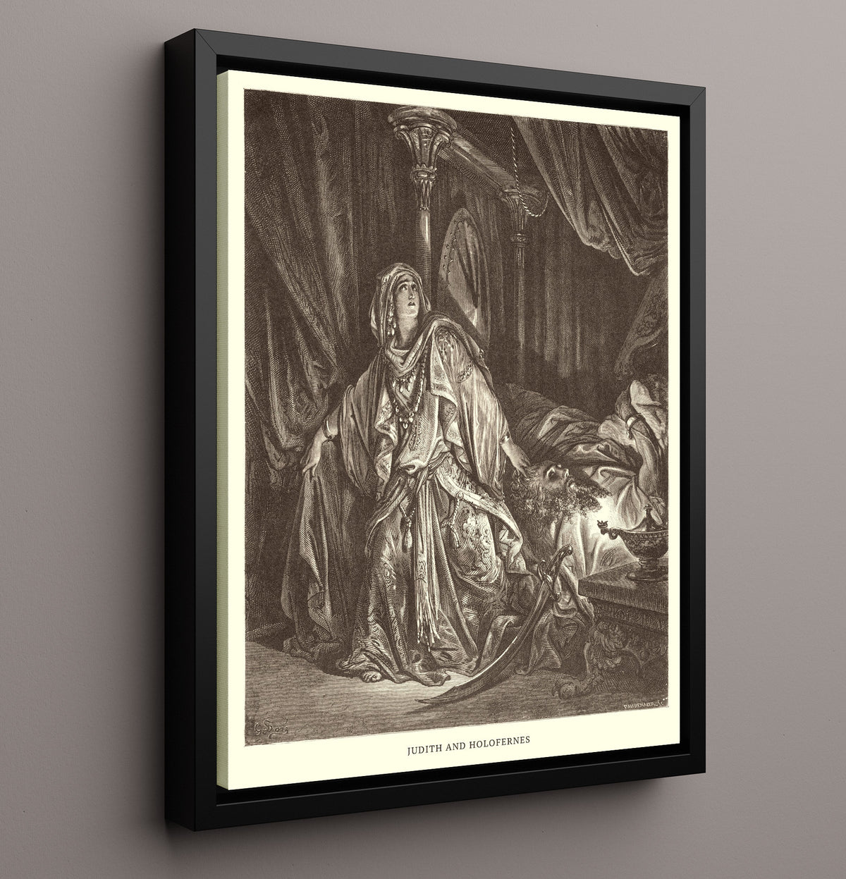 The Angel Raphael and the Family of Tobit - Tobit 11:10-17 - Doré - 16x20 Framed Canvas