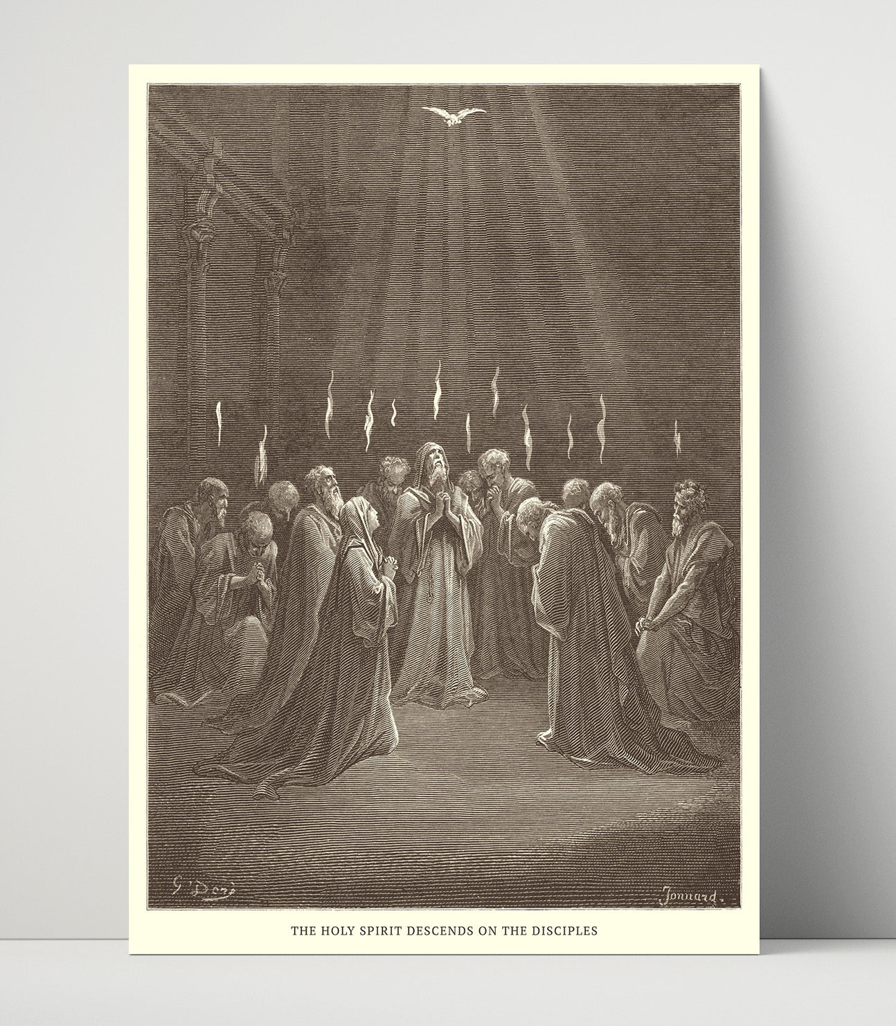 The Apostles Preach the Gospel Acts 2 Dore Bible Illustration Wall Art 16x20 Unframed Print wall art print