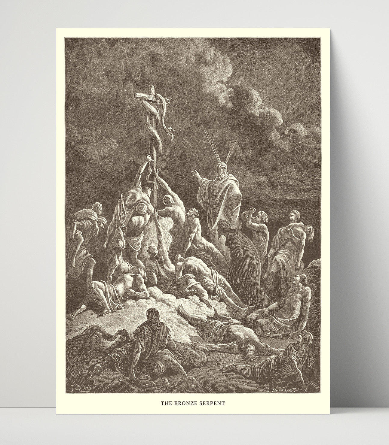The Bronze Serpent Numbers 21:4-9 Dore Bible Illustration Wall Art 16x20 Unframed Print wall art print