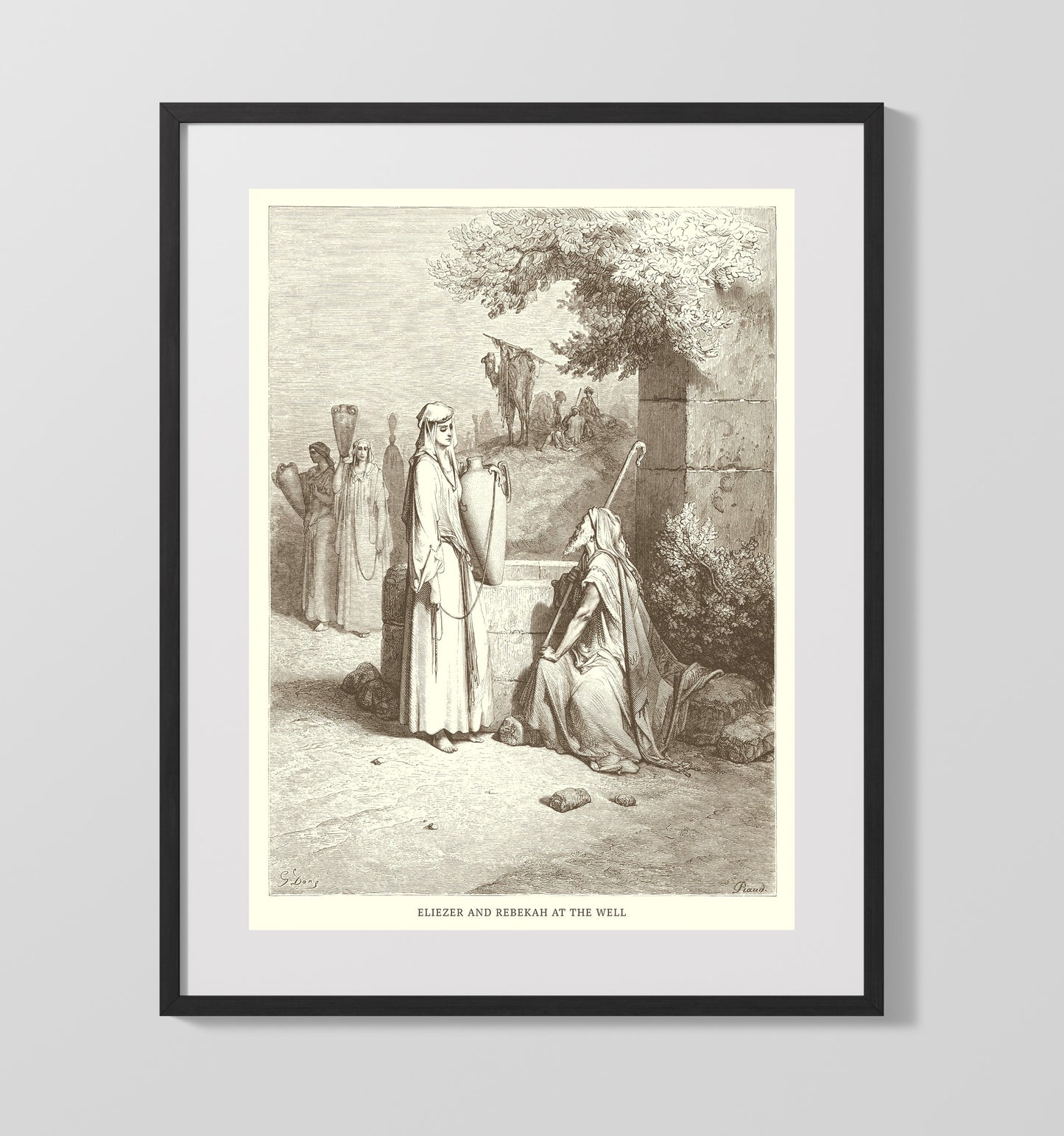 The Burial of Sarah Genesis 23:1-20 by Gustave Doré 16x20 Gallery Frame Bible illustration wall art