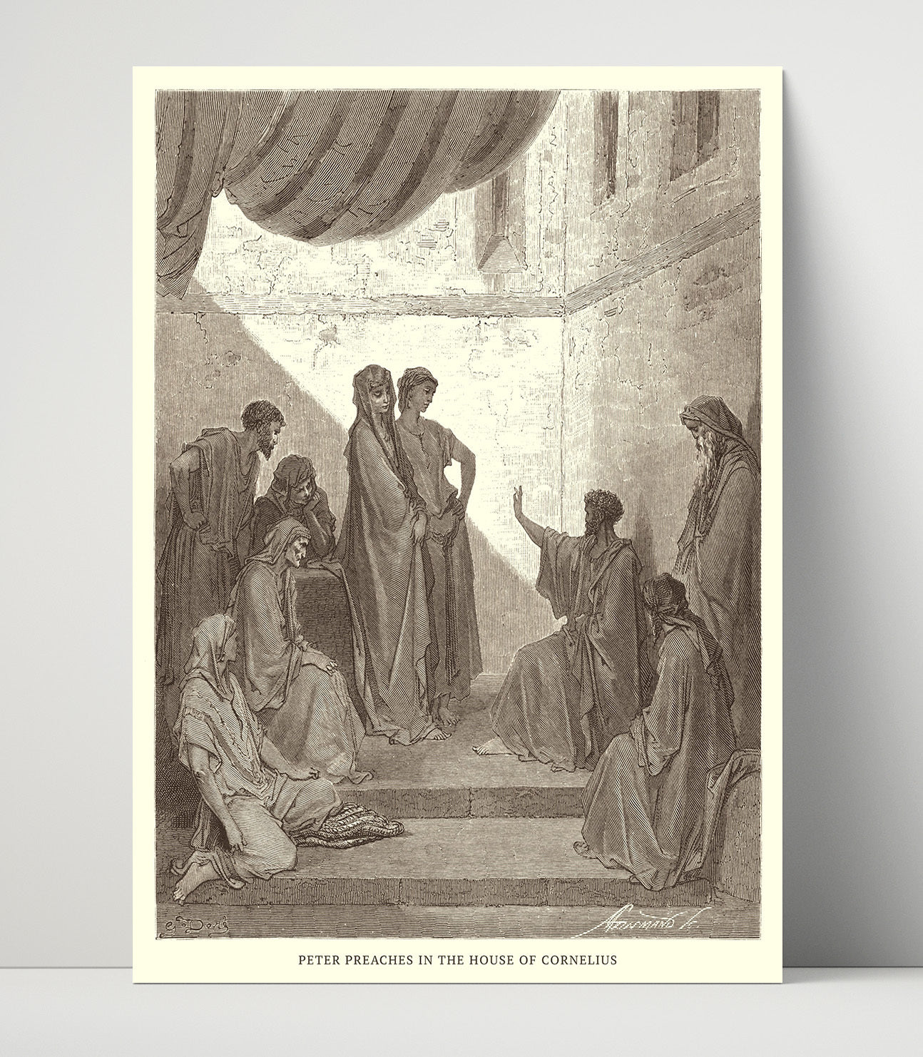 The Conversion of Saul Acts 9:1-19 Dore Bible Illustration Wall Art 16x20 Unframed Print wall art print