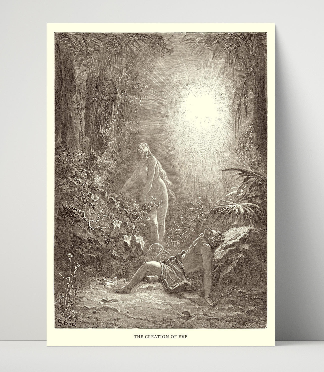 The Creation of Light Genesis 1:3-5 Dore Bible Illustration Wall Art 16x20 Unframed Print wall art print