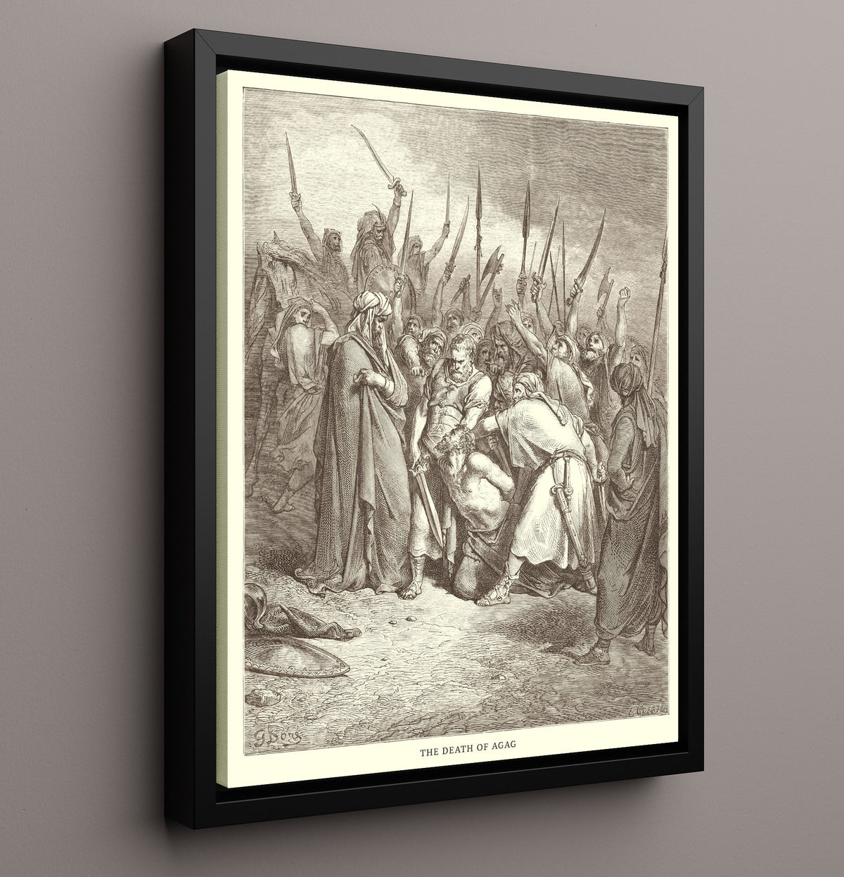 The Death of Absalom - 2 Samuel 18:9-15 - Doré - 16x20 Framed Canvas