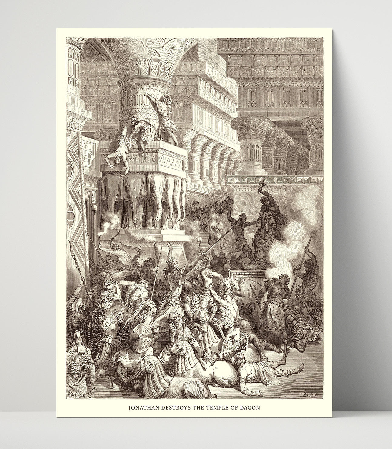 The Death of Eleazar 1 Maccabees 6-43-46 Dore Bible Illustration Wall Art 16x20 Unframed Print wall art print