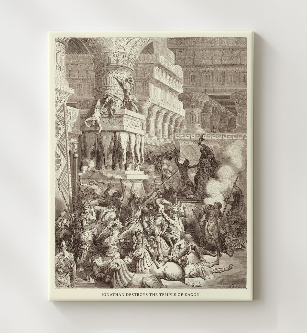 The Death of Eleazar - 1 Maccabees 6:43-46 - Doré - 20x24 Canvas