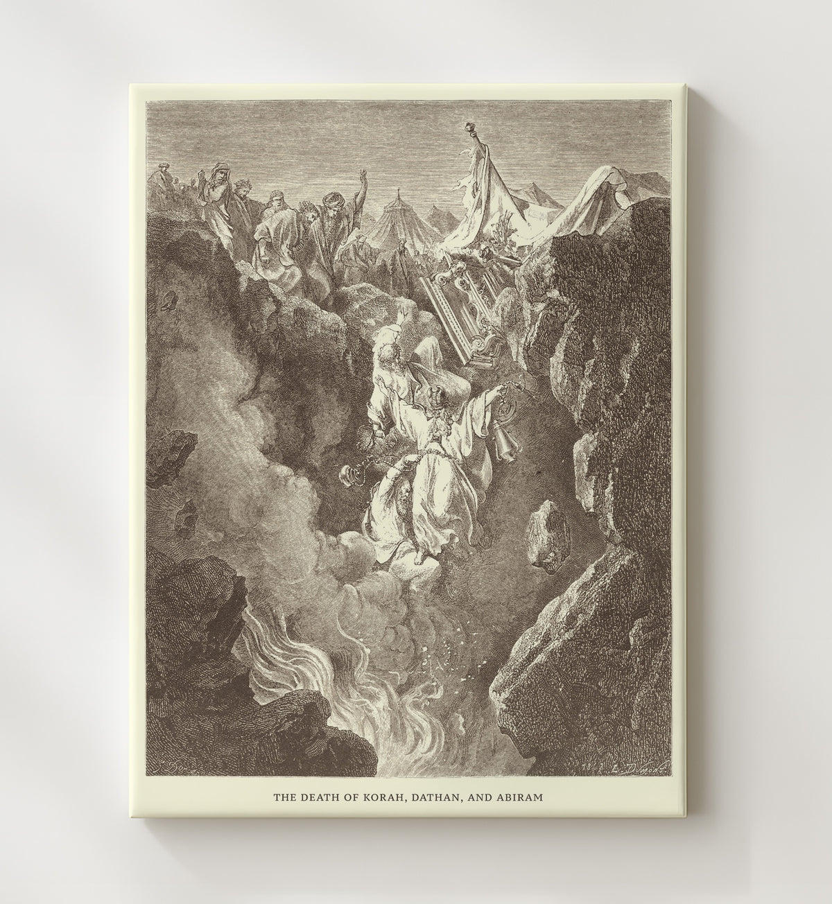 The Death of Korah, Dathan and Abiram - Numbers 16:31-35 - Doré - 20x24 Canvas