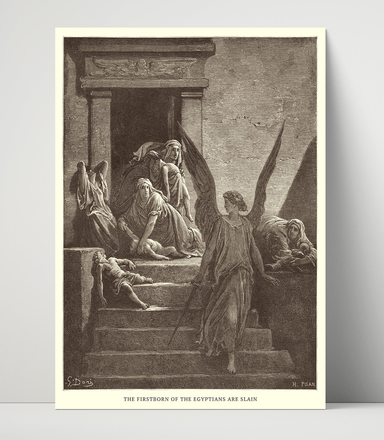 The Firstborn of the Egyptians Are Slain Exodus 12:29-30 Dore Bible Illustration Wall Art 16x20 Unframed Print wall art print