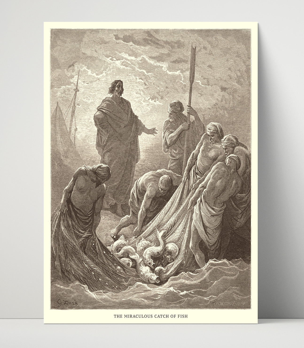 The Holy Spirit Descends on the Disciples Acts 2:1-4 Dore Bible Illustration Wall Art 16x20 Unframed Print wall art print