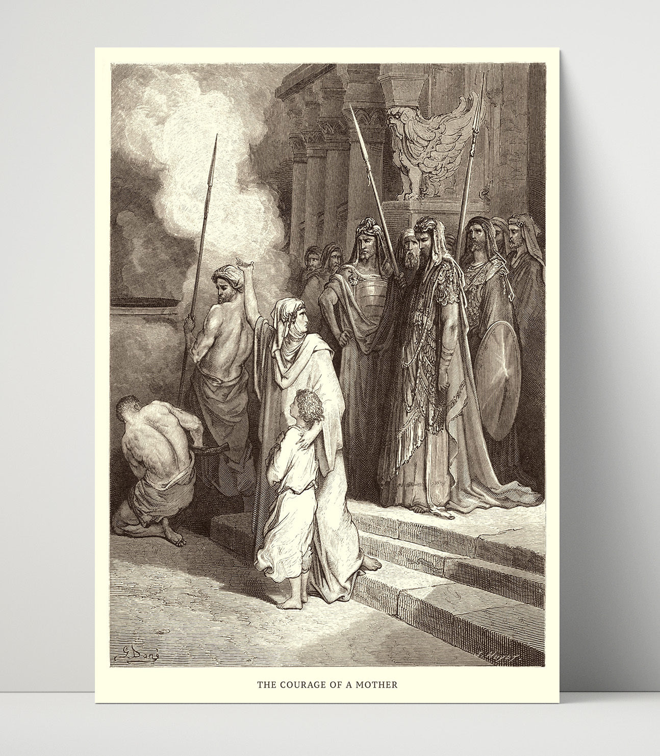 The Martyrdom of Eleazar the Scribe 2 Maccabees 6-18-31 Dore Bible Illustration Wall Art 16x20 Unframed Print wall art print