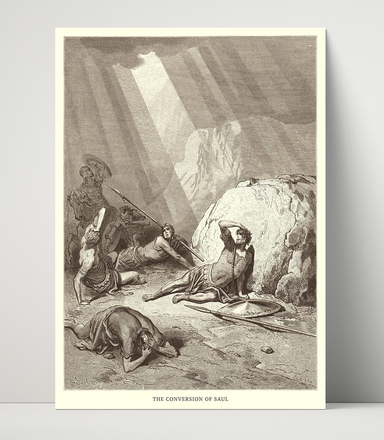 The Martyrdom of St. Stephen Acts 7:54-60 Dore Bible Illustration Wall Art 16x20 Unframed Print wall art print
